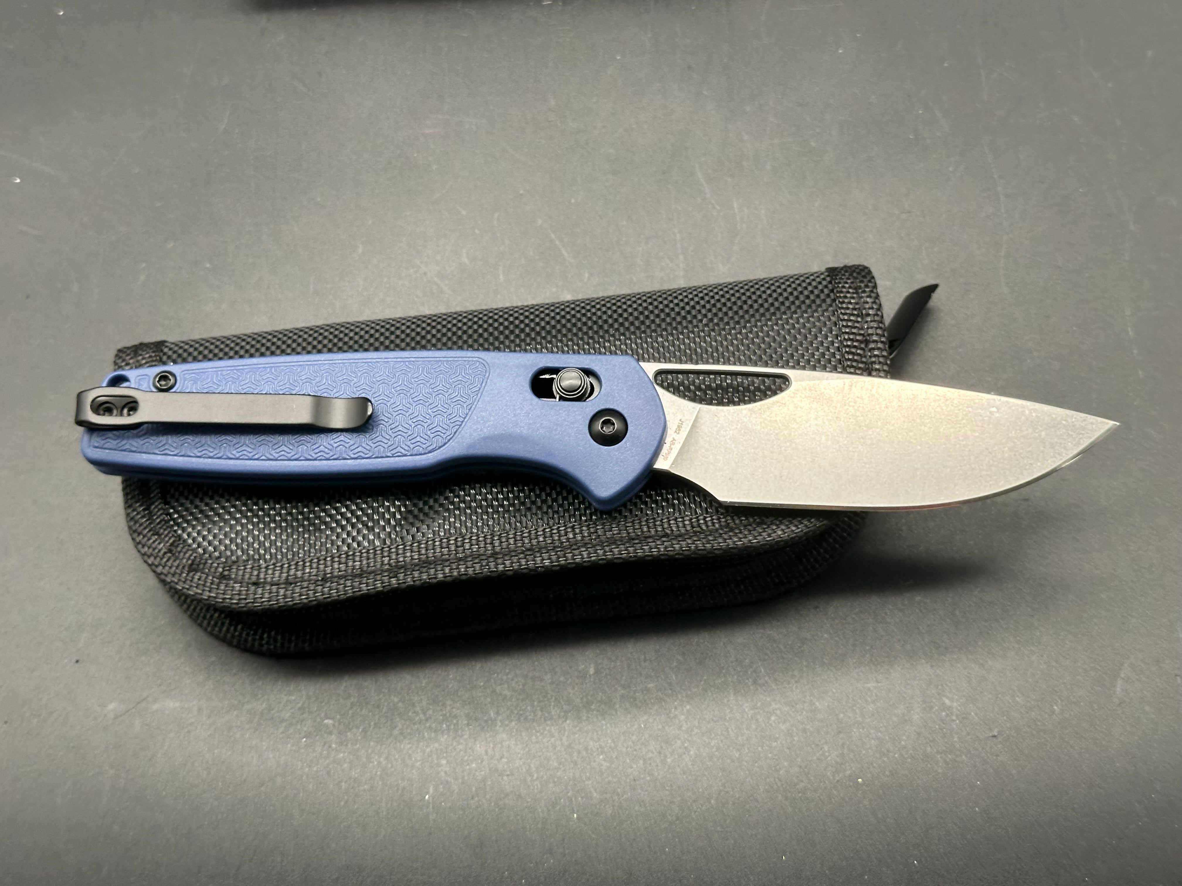 CJRB Acacia Folding Knife - Blue FRN Handle, AR-RPM9 Steel Plain Edge - EDC, Camping & Outdoor Survival Tool