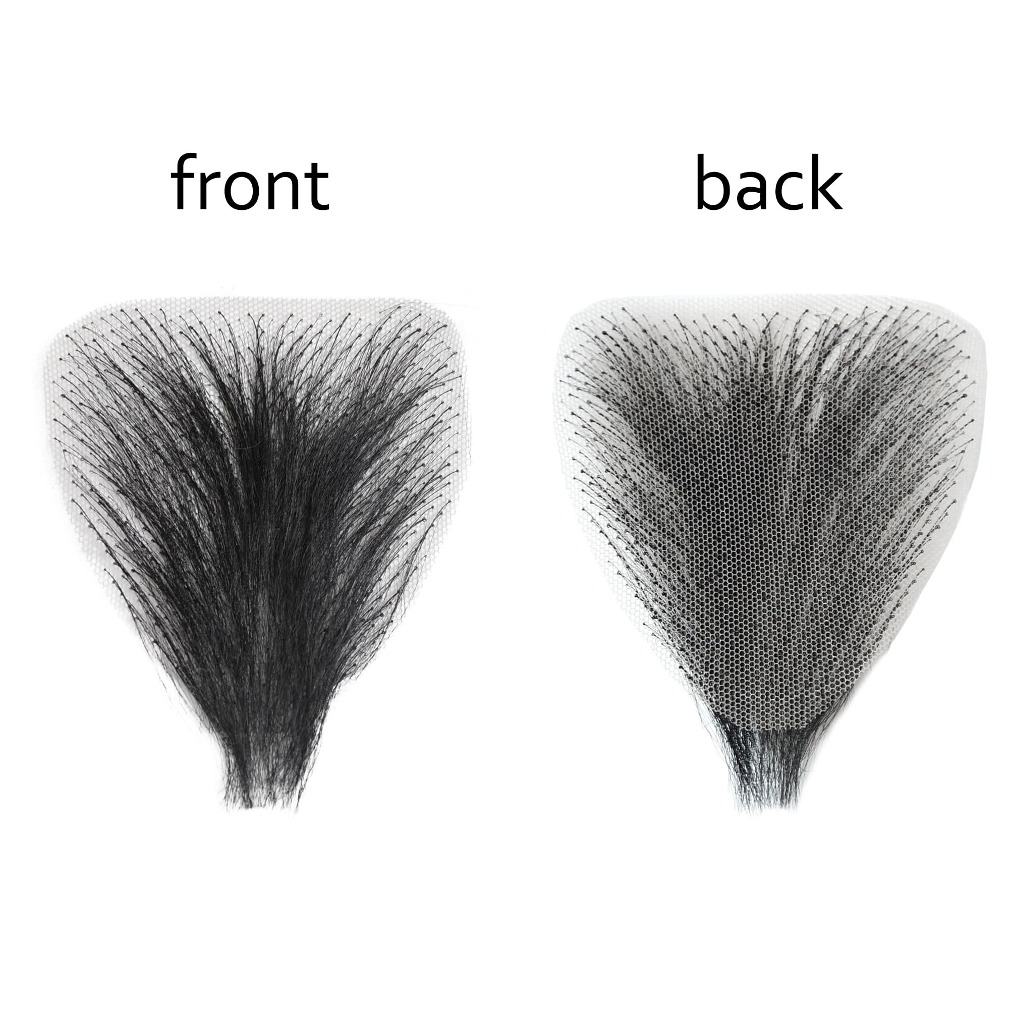 Handmade Fake Private Hair Bikini Hair Extensions - Temperature Resistant Fiber for Adding Volume (Style 2, Natural Black) | Perfect for Swimwear, Costumes & Body Confidence Enhancement