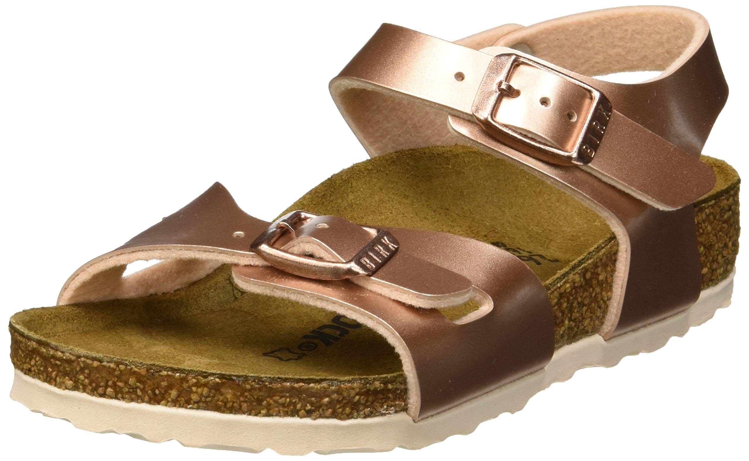 BIRKENSTOCK Girls Rio Electric Metal Sandals - Comfortable Adjustable Straps for Kids | Perfect for Beach, Pool & Summer Outdoor Activities