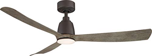 Fanimation FPD8534GR Kute 52-Inch Indoor/Outdoor Ceiling Fan with Light, Matte Greige Finish - Perfect for Bedroom, Living Room, and Covered Patio