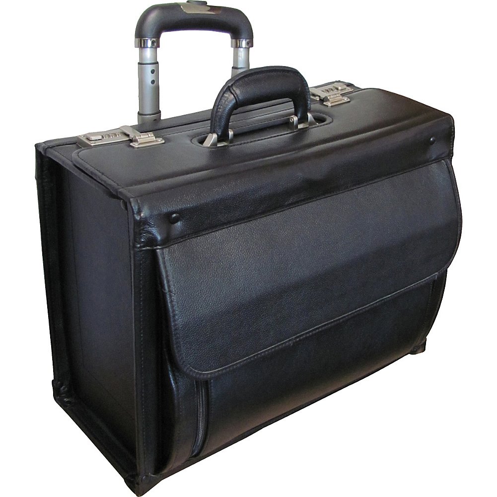 Premium Genuine Leather Laptop Briefcase - 15.6 Inch Business Laptop Bag with Shoulder Strap - Perfect for Office, Travel & Business Meetings (Black)
