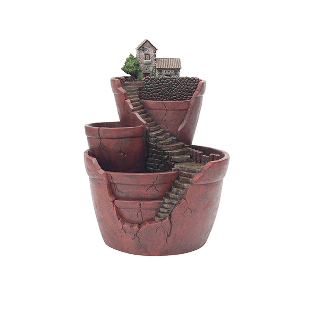 TBUDAR Resin Succulent Planter - Decorative Flower Pot for Succulents, Cacti & Micro Landscapes - Vintage Style Plant Container for Home, Office & Garden Decor