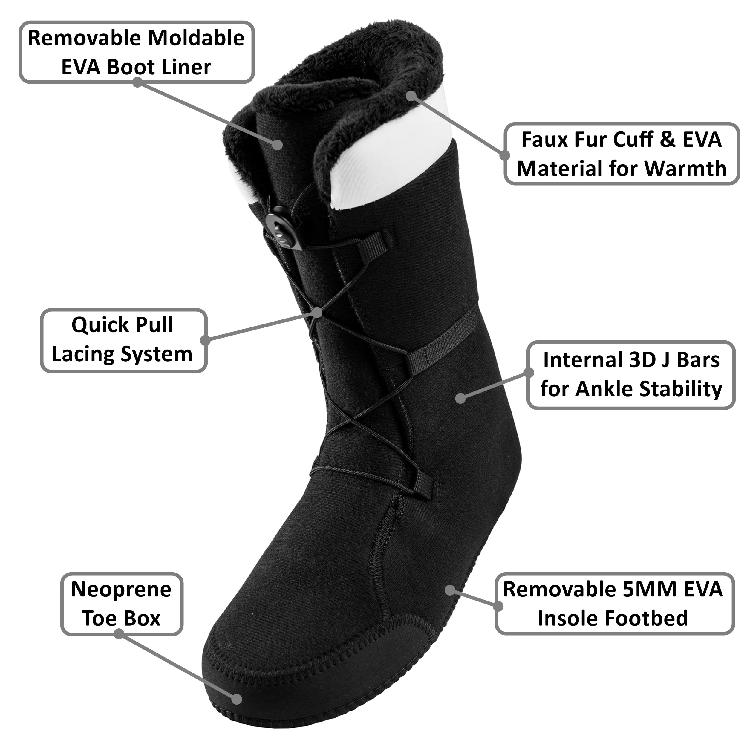 Alpine Swiss Men's Snowboard Boots - Waterproof Winter Snow Boots for Men - Warm & Durable for Skiing, Snowboarding & Outdoor Winter Activities