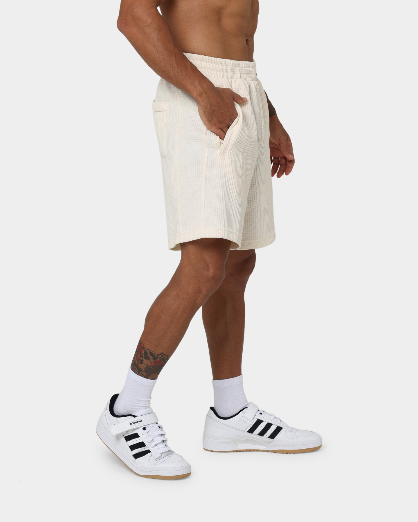Adidas Waffle Running Shorts for Men - Wonder White - Lightweight Athletic Shorts for Jogging, Gym & Workout - Comfortable Training Shorts with Quick-Dry Fabric