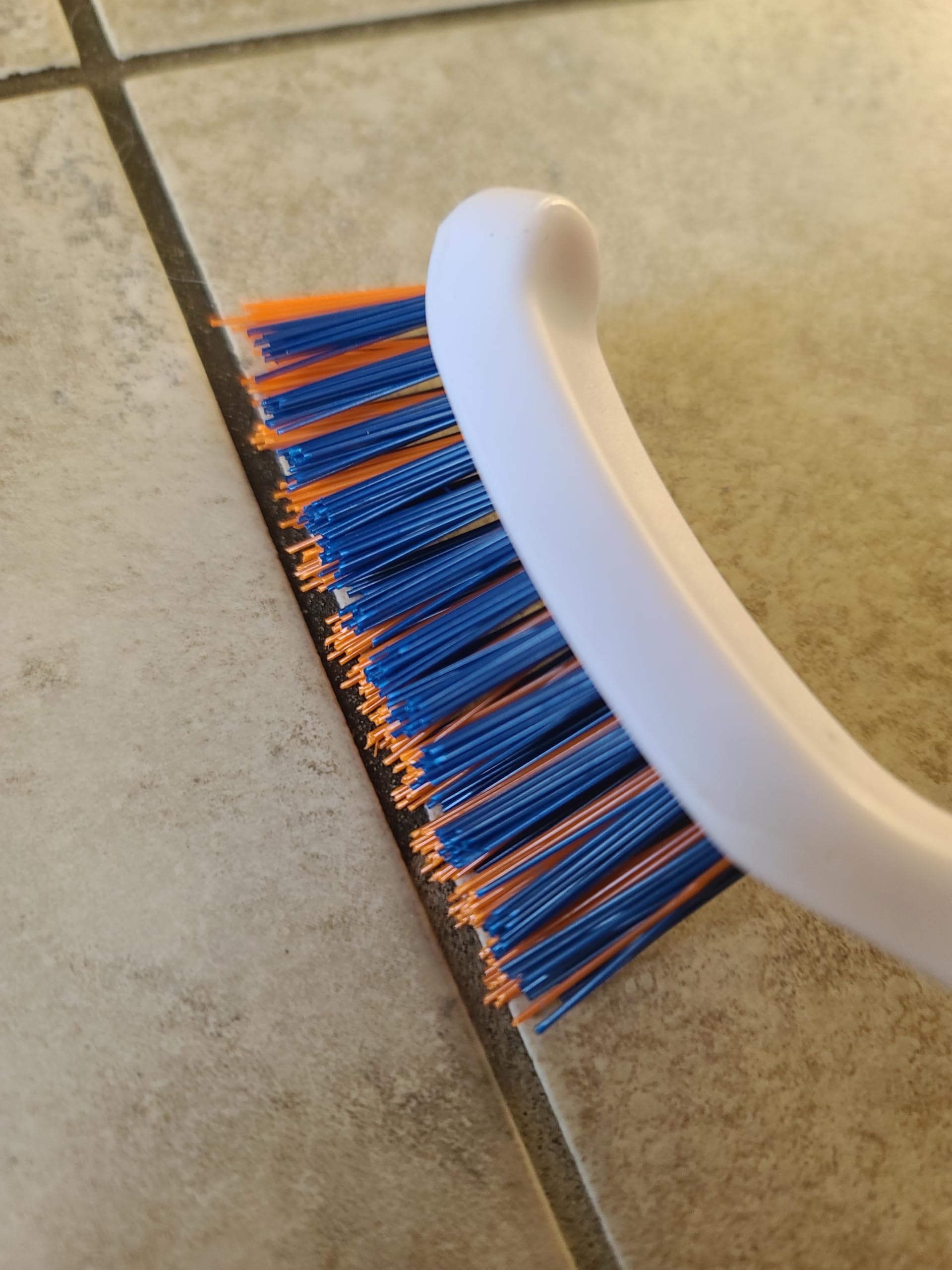 Bring It On Heavy-Duty Grout Cleaning Brush - 8-Inch Stiff Nylon Bristle Scrub Brush for Tile, Bathroom & Kitchen - Professional Crevice Cleaner for Tough Grout Lines (2-Pack) - Perfect for Deep Cleaning Showers, Floors & Backsplashes