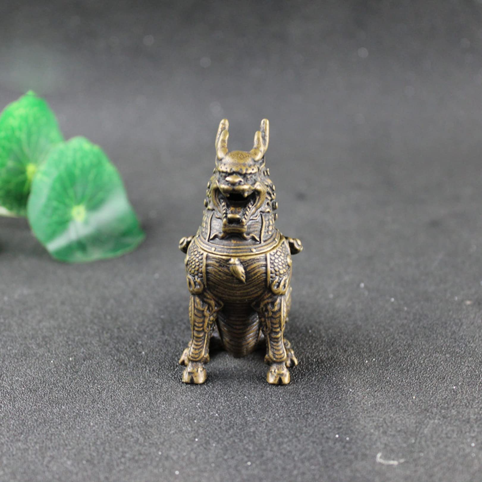 KKONION Bronze Backflow Incense Burner - Creative Kirin Statue Home & Office Decor, Dragon Incense Holder Censer for Meditation, Yoga, and Relaxation Spaces