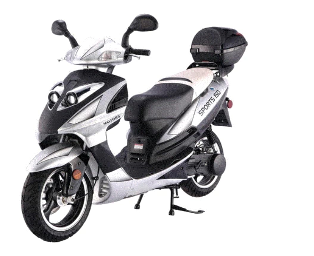 HHH 150cc Gas Scooter for Adults - Vienna 150 Street Scooter with Fully Automatic Transmission, LED Lights & GY6 Engine - 13 Inch Tires (Black) - Perfect for Urban Commuting & Short Distance Travel
