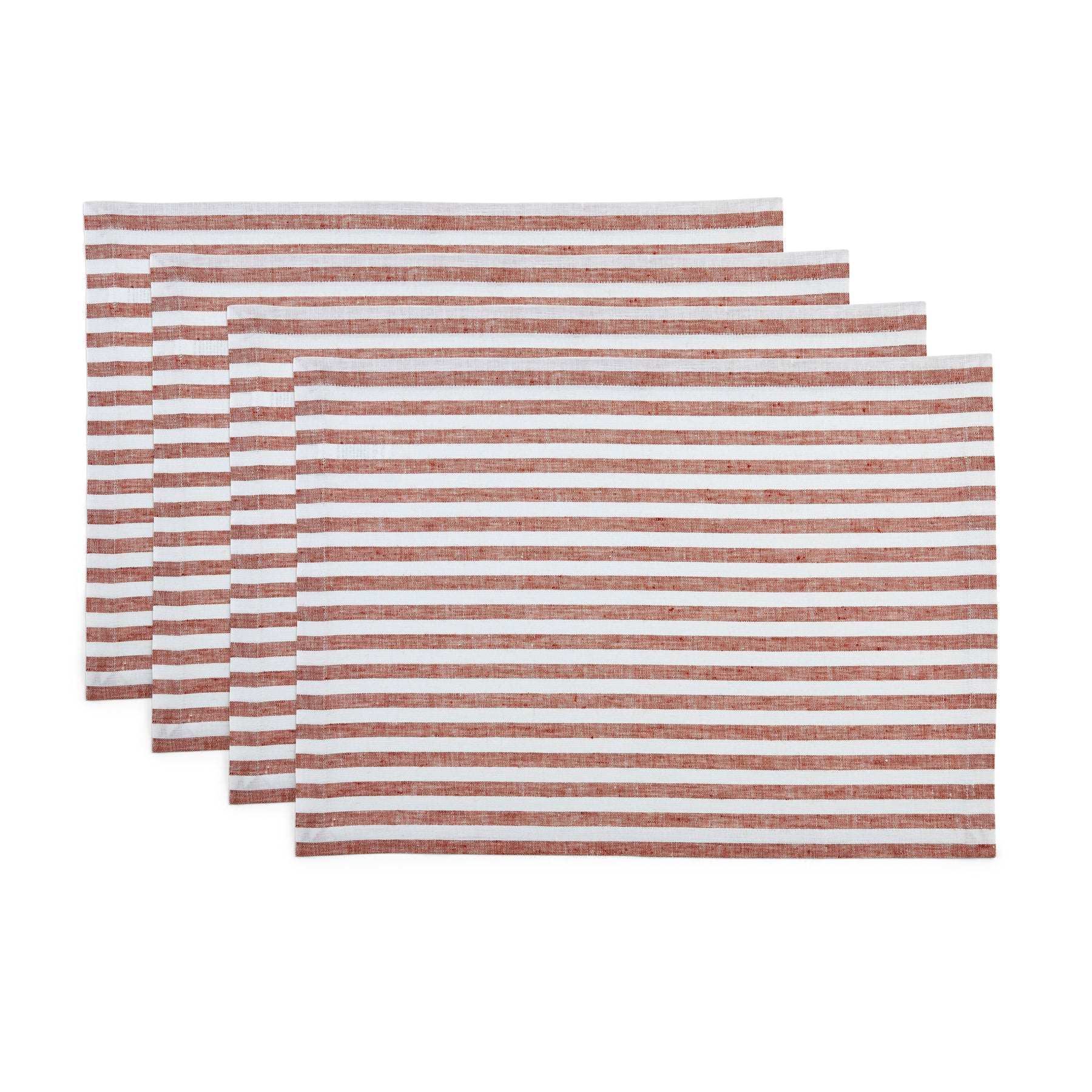Amalfi Stripe Cotton Placemats Set of 6 - Waterproof & Washable Table Mats for Dining, Kitchen, and Party Decor - Elegant Italian-Inspired Table Setting Accessories