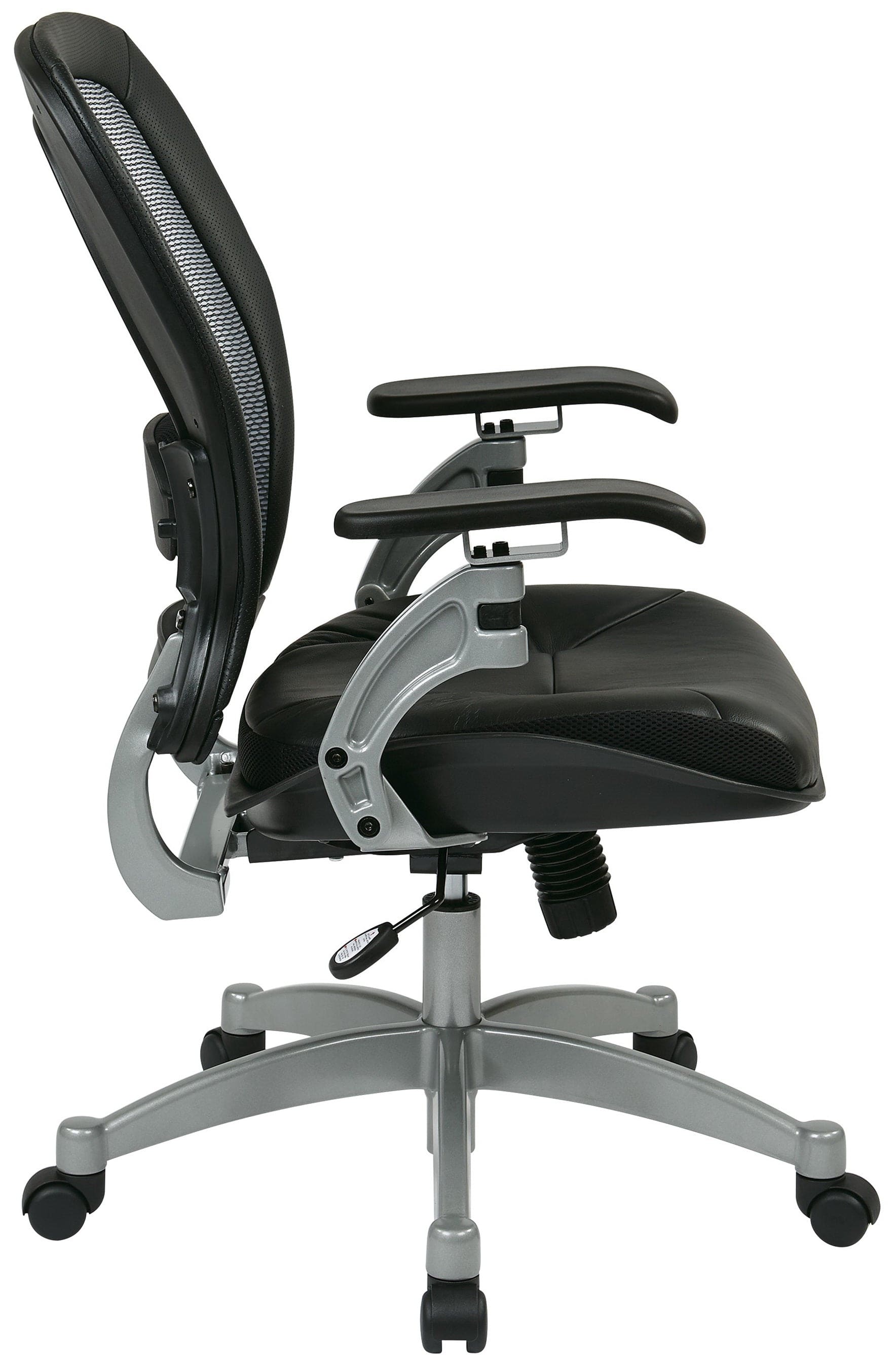 Space Seating Professional Air Grid Back Office Chair - Ergonomic Mesh Computer Desk Chair with Lumbar Support, Black (Model 3680) - Perfect for Home Office, Gaming & Workspaces