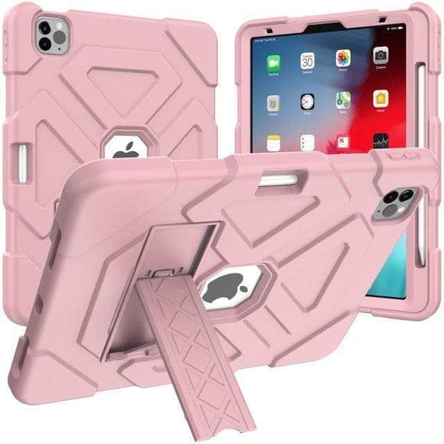 Shockproof 360 Full Body Armor Case for iPad Air 4 10.9 Inch (2020 Model) with Stand - Perfect for Travel, Work & Outdoor Protection