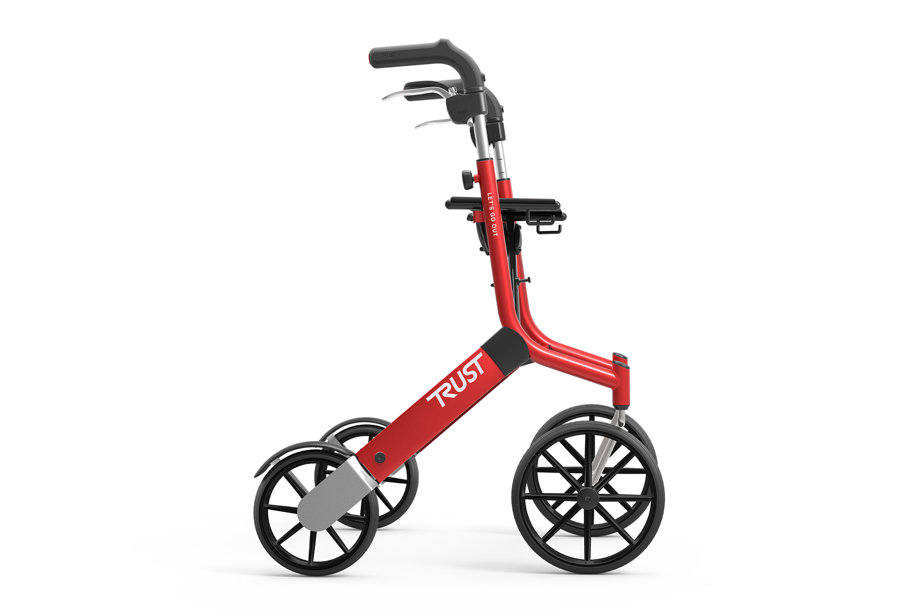 Premium Lightweight Rollator Walker for Seniors & Adults - Foldable Mobility Aid with Seat, Basket & Hand Brakes - Ideal for Outdoor Walks, Shopping & Travel