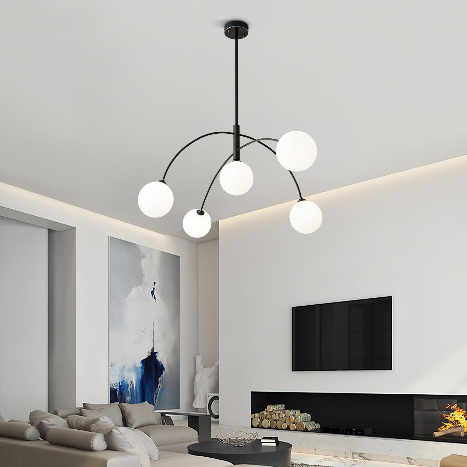 Elegant Fellows Chandelier - Modern Crystal Ceiling Light Fixture for Dining Room, Living Room & Bedroom | Perfect for Home Decor & Interior Design