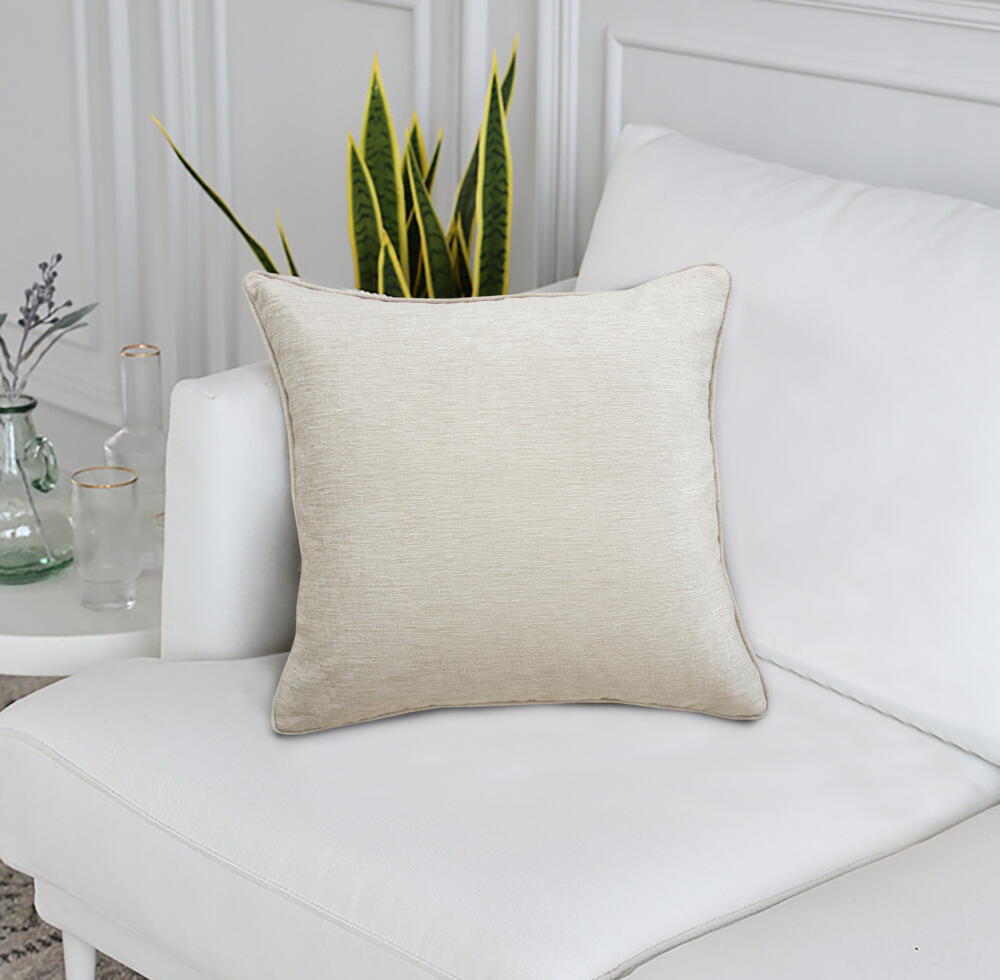 Amberley Cushion Cover - Natural Cotton Pillowcase for Sofa & Bed Decor - Perfect for Living Room, Bedroom, and Home Styling