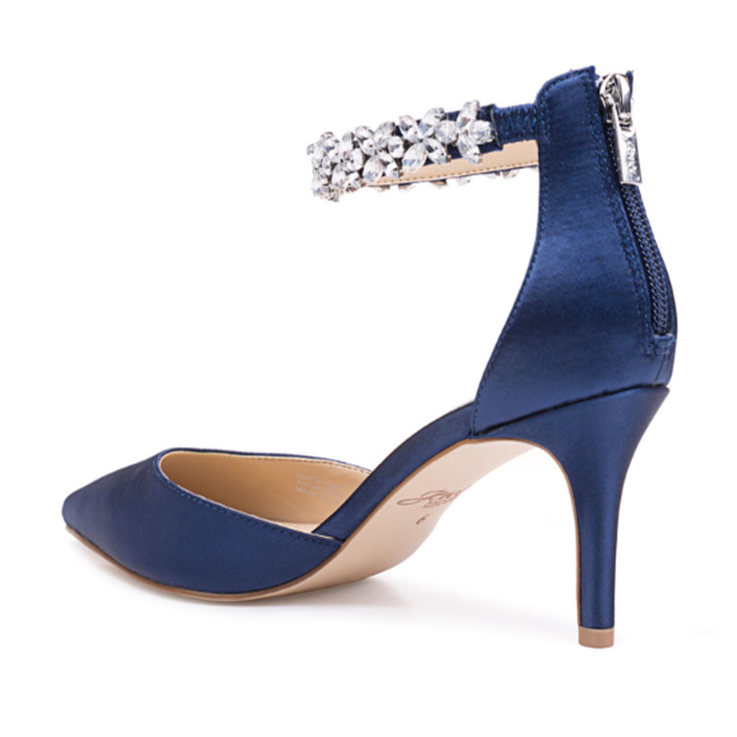 Badgley Mischka Women's Raleigh Navy Blue Heels - Elegant Evening Shoes for Weddings, Parties & Special Occasions