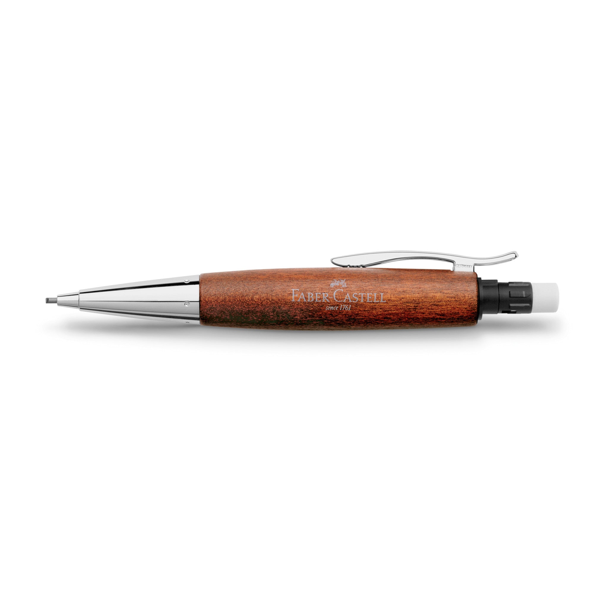 E-Motion Mechanical Pencil - Premium Wood & Polished Chrome Design - Smooth Writing for School, Office & Sketching (Brown #138382)