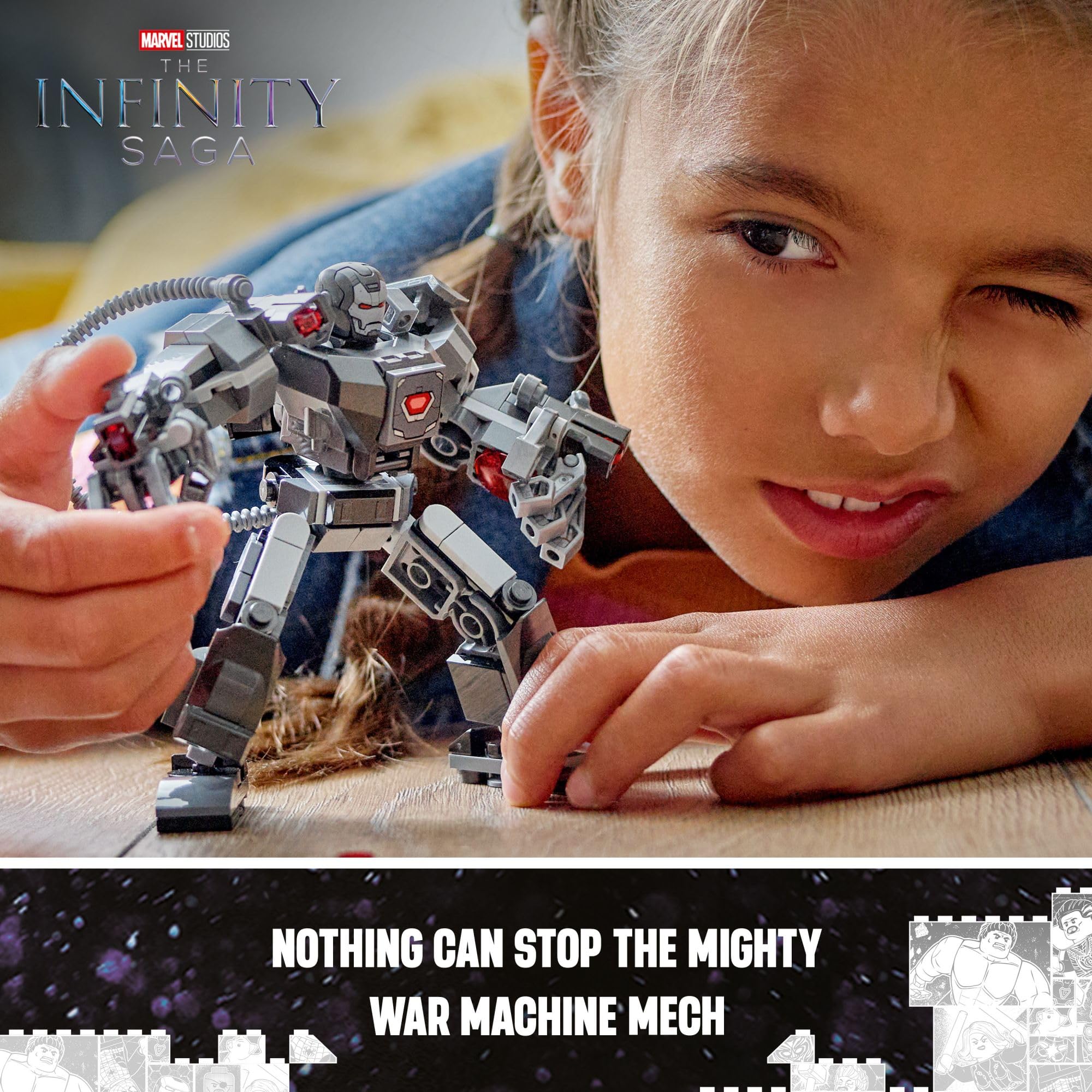 LEGO Marvel War Machine Mech Armor Building Set - 76277 | Buildable Action Figure Toy with 3 Stud Shooters | MCU Collectible for Kids Ages 6+ | Perfect Gift for Marvel Fans | Great for Playtime, Display & Superhero Role-Playing