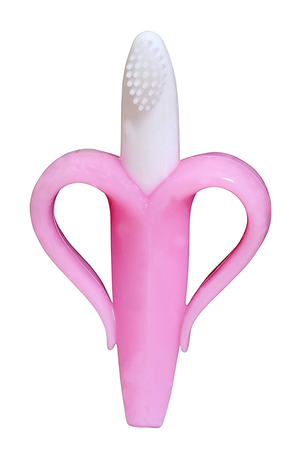 Organic Silicone Baby Teether for 3-12 Months - BPA Free Banana-Shaped Teething Toy & Toothbrush (32 Colors) - Perfect for Soothing Sore Gums & Early Oral Care