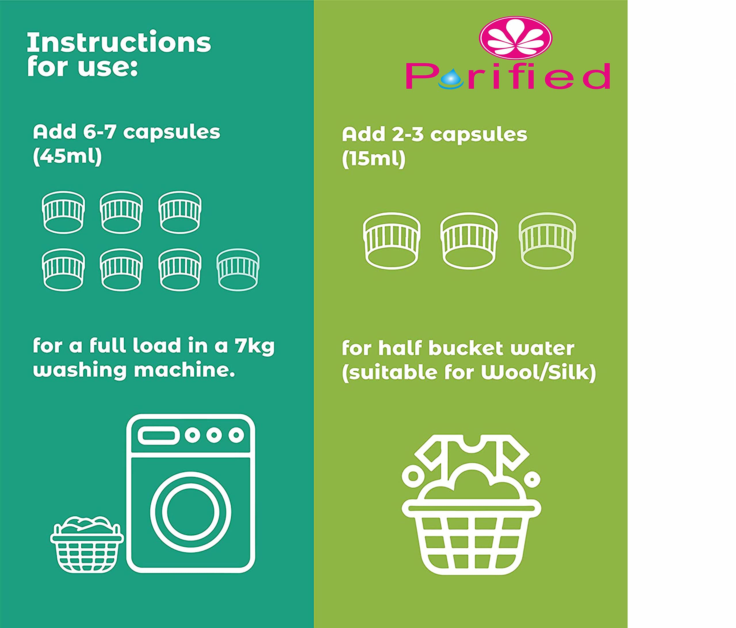 Purified Liquid Laundry Detergent 5L (5000ml) - Concentrated Lavender Scent for Top & Front Load Washers & Hand Washing | Gentle on Clothes | Ideal for Families, Large Loads & Sensitive Skin