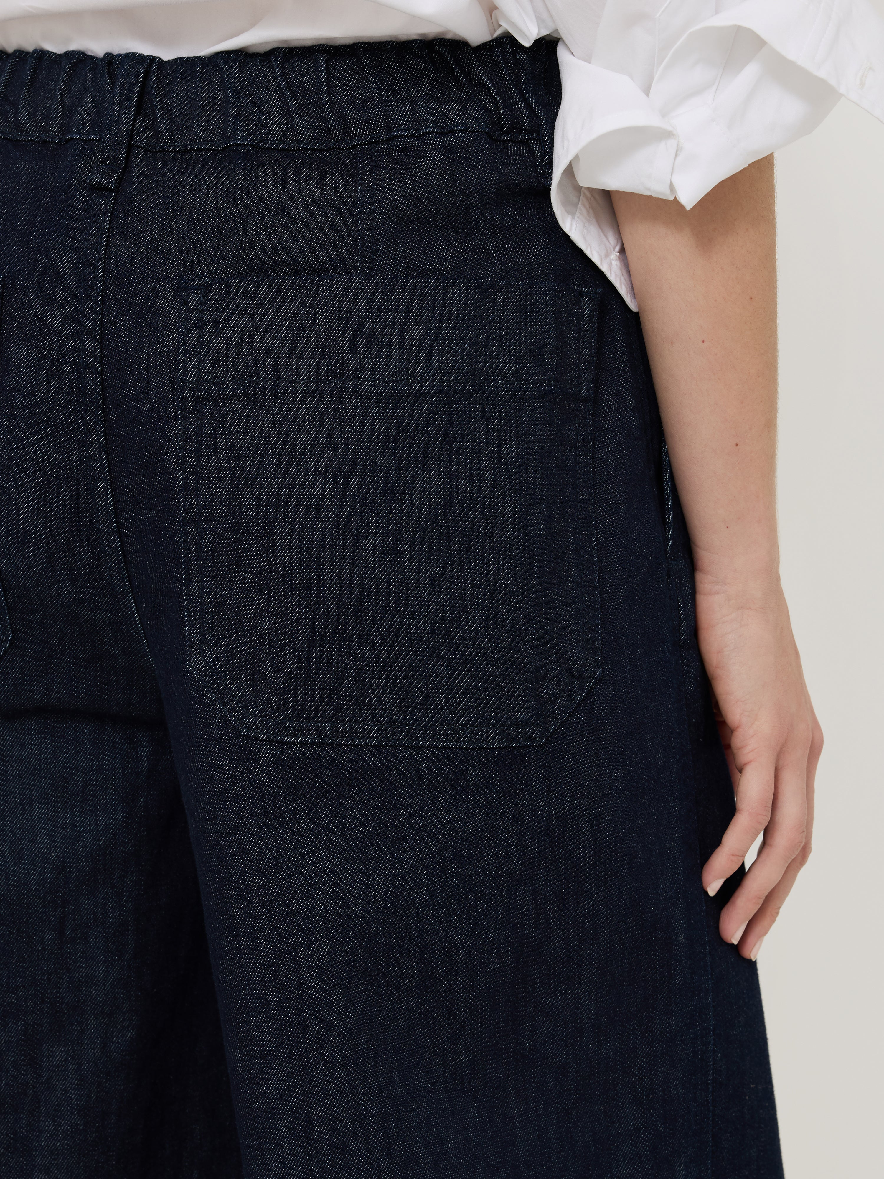 Hampstead Women's Wide Leg Jeans - High Waist Stretch Denim Pants in Indigo Blue for Casual Wear & Everyday Outfits