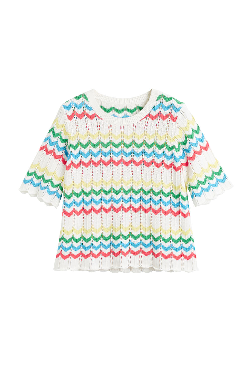 Soft Cotton Chevron Stitch T-Shirt for Women | Comfortable Casual Tee | Perfect for Everyday Wear, Outings & Layering