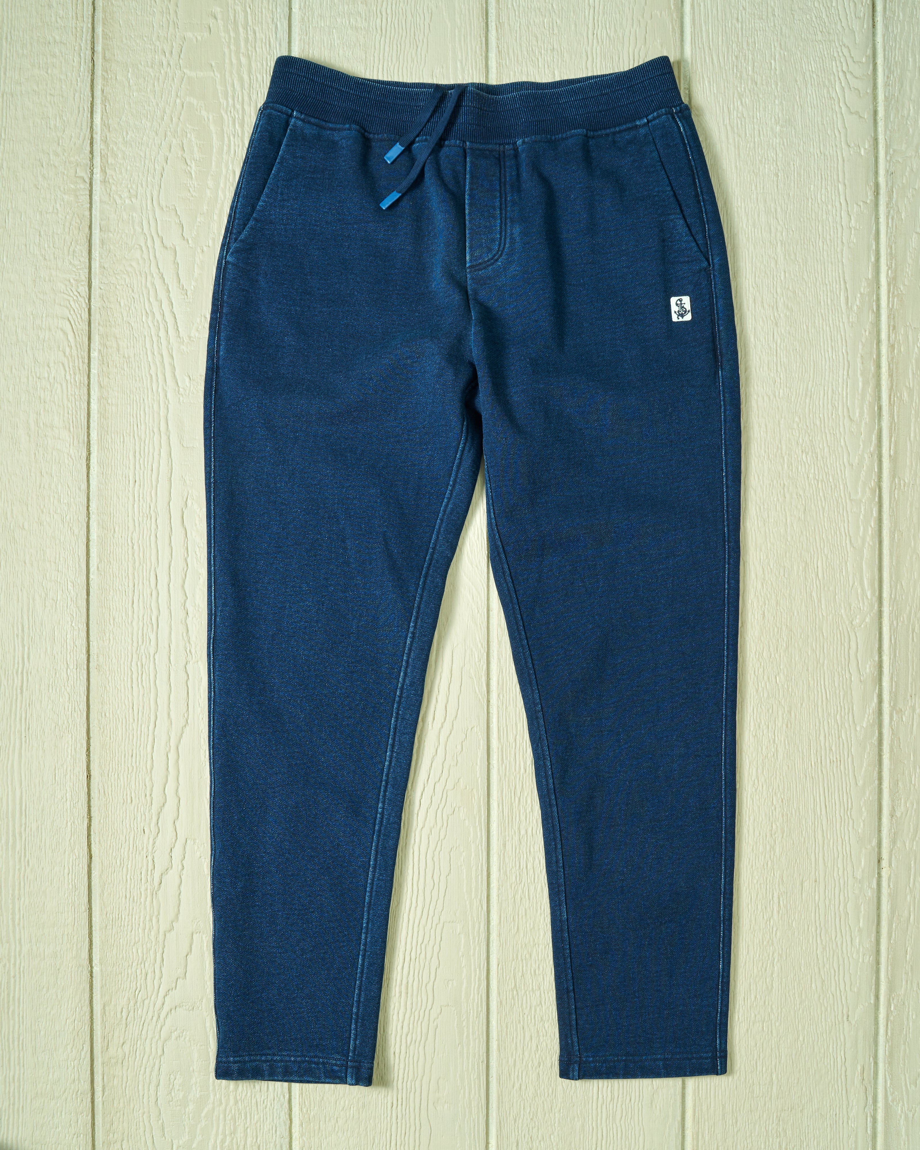 Monterey Pant - Dark Wash Indigo Loopback Terry Casual Pants for Men | Comfortable Lounge & Everyday Wear