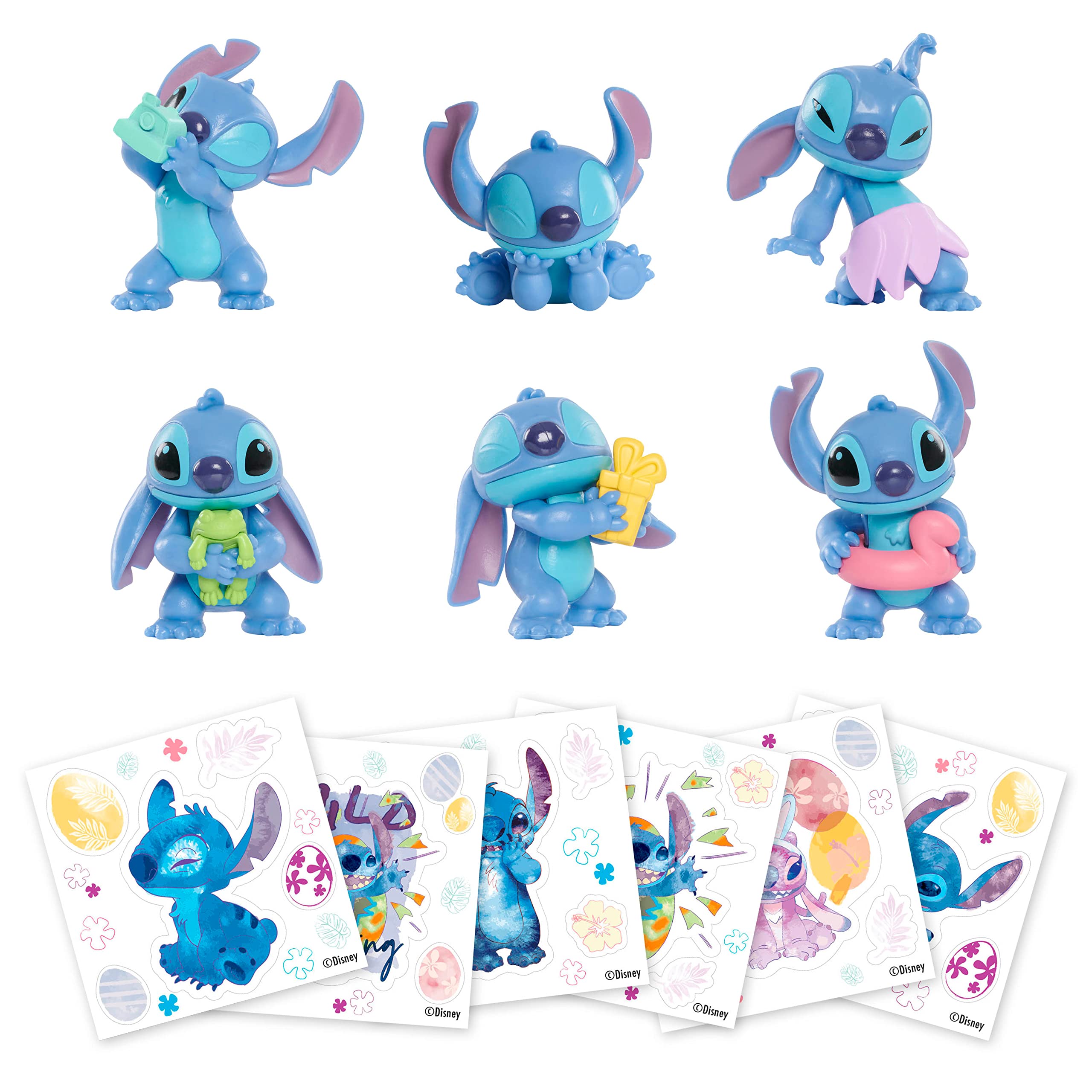 Disney Stitch Surprise Easter Eggs Basket - Officially Licensed Kids Toys for Ages 3+ by Just Play - Perfect for Easter Gifts, Birthday Party Favors & Easter Egg Hunt Activities