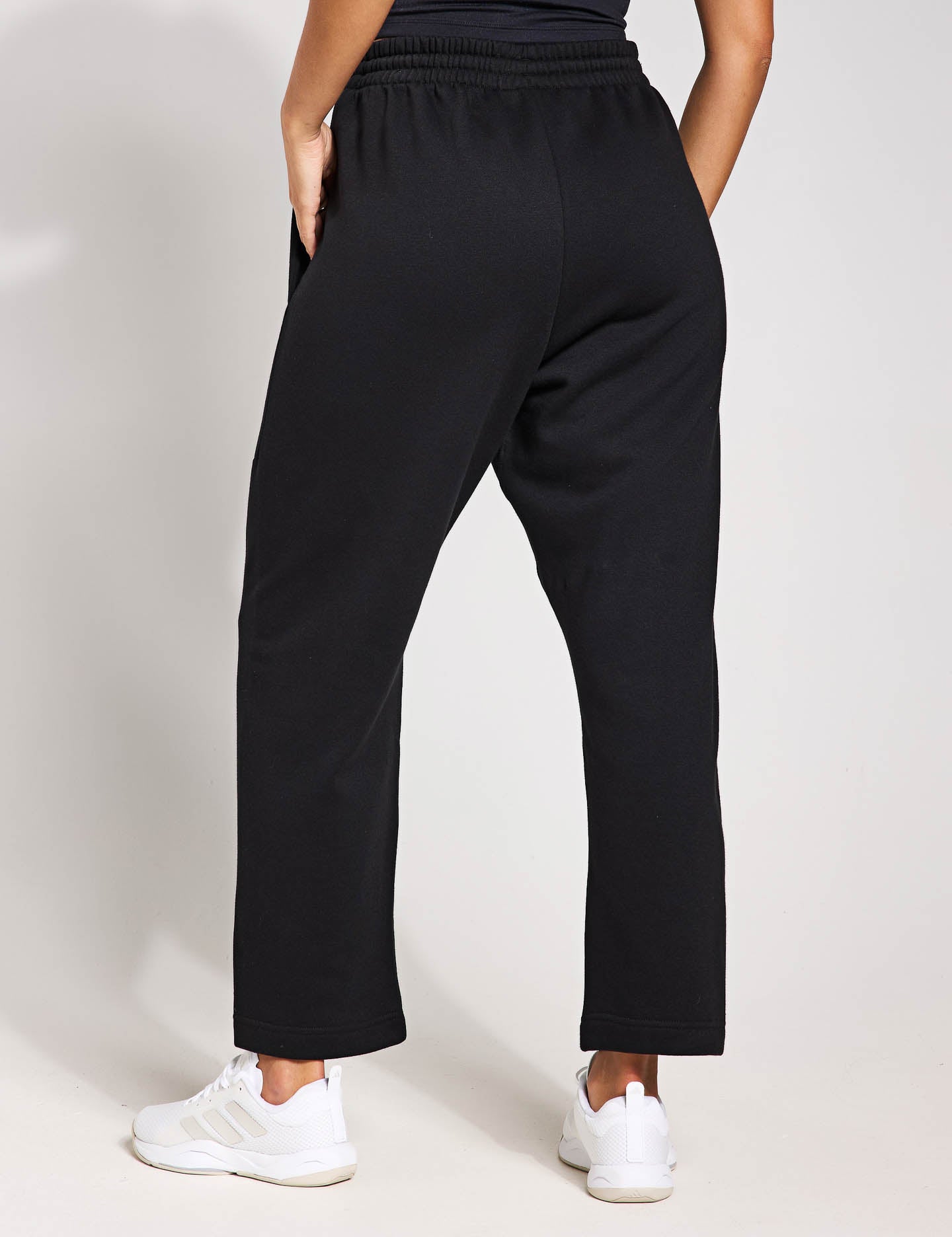 ALL SZN Fleece Barrel Leg Joggers for Women - Soft & Comfortable High-Waisted Sweatpants - Black - Perfect for Lounge, Yoga & Casual Wear