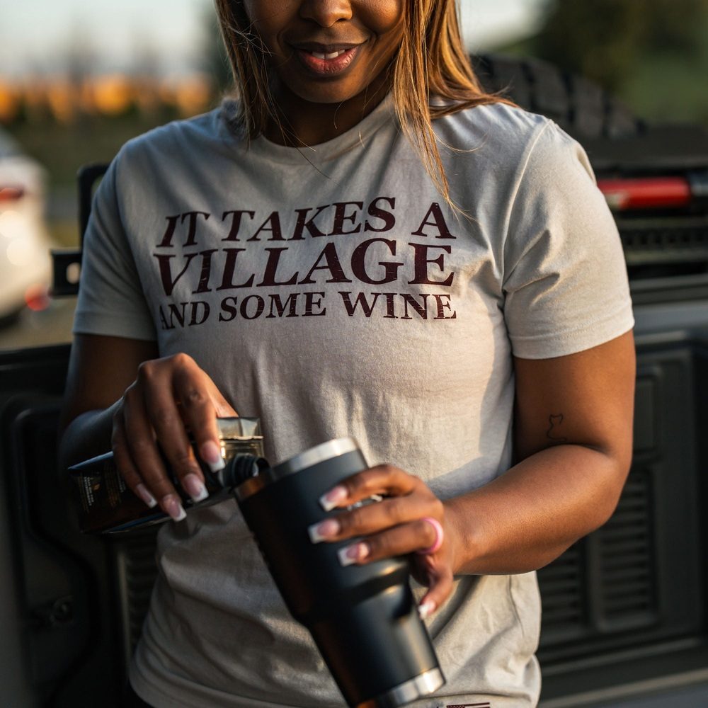 Women's It Takes A Village Boyfriend Fit T-Shirt - Soft Cotton Relaxed Fit Tee for Casual Wear & Everyday Comfort | Perfect for Outings, Lounging & Weekend Style