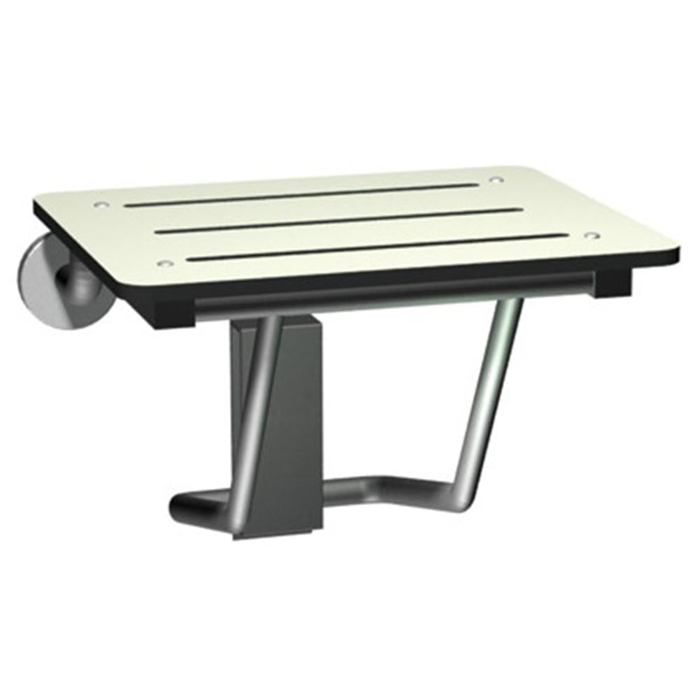 ASI 8207 Foldable Shower Seat - Stainless Steel Wall Mounted Bath Bench with Satin Finish for Elderly & Disabled Safety | ADA Compliant Bathroom Accessory for Home & Healthcare Facilities