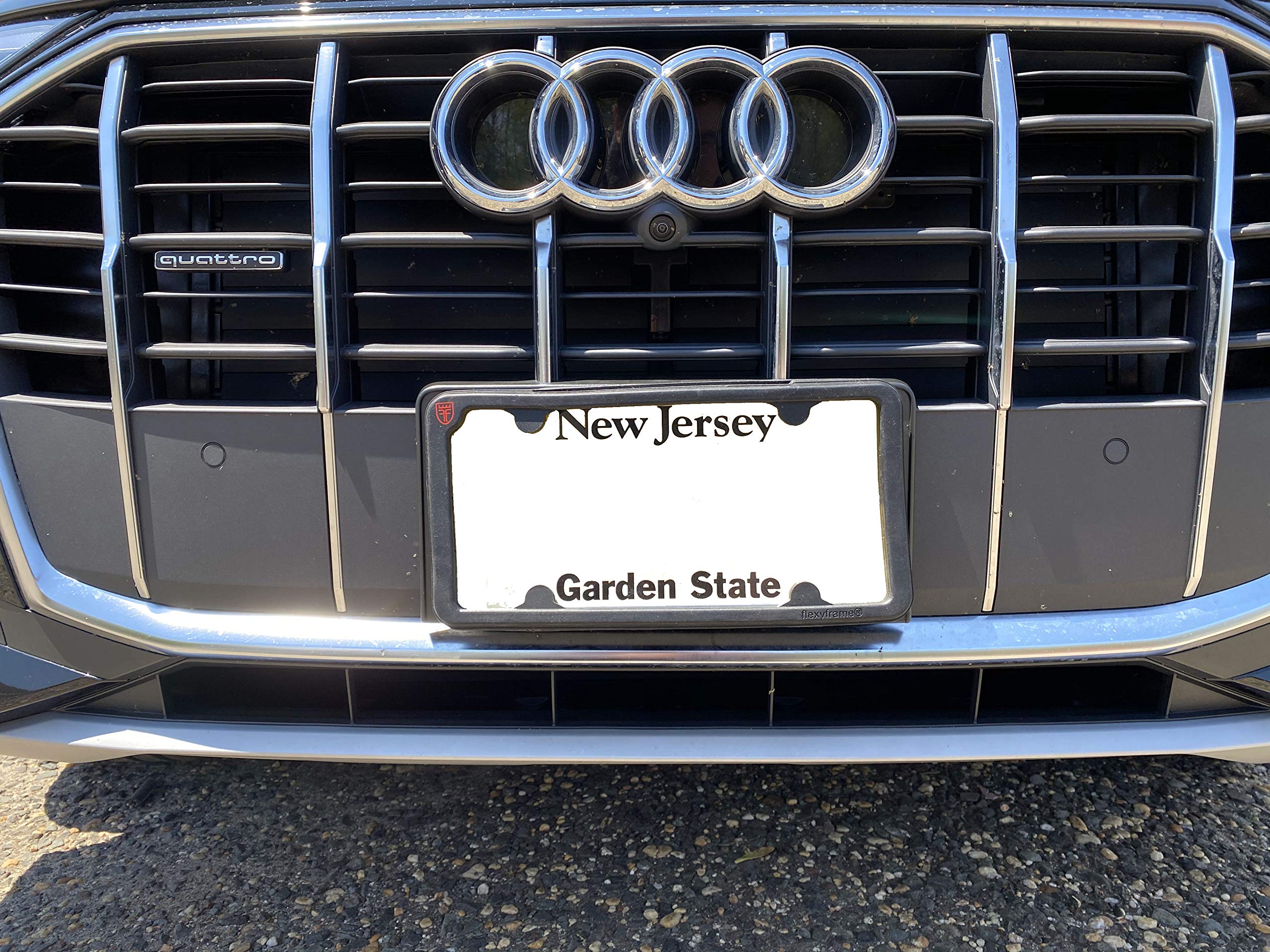NASA-Style Rubber License Plate Frame for Audi 2000-2023 - Durable Bumper Protection