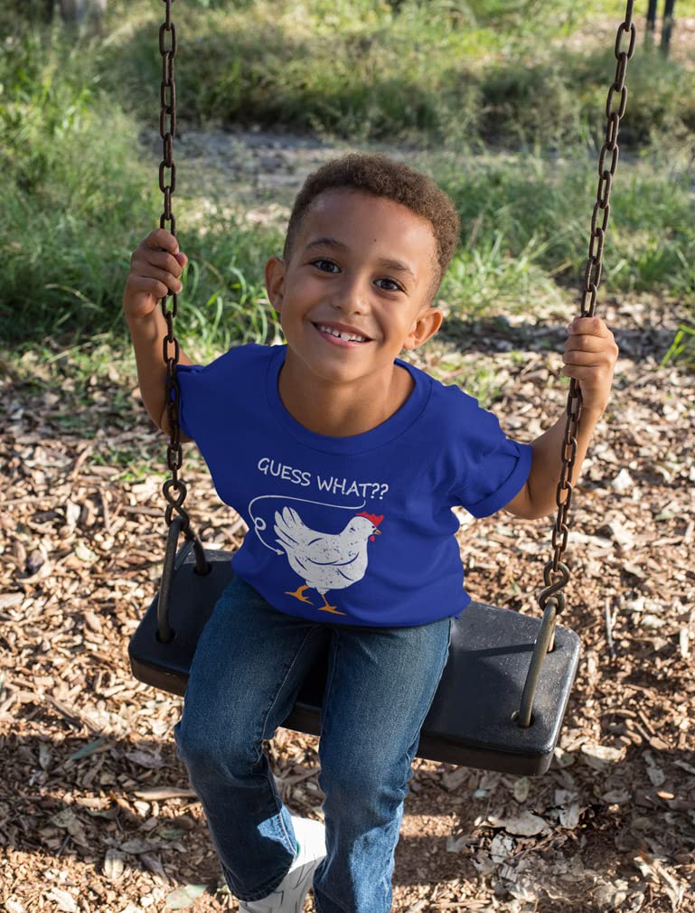 Funny Guess What? Chicken T-Shirt for Boys and Girls - Novelty Youth Kids Tee for Birthday Gifts & Casual Wear