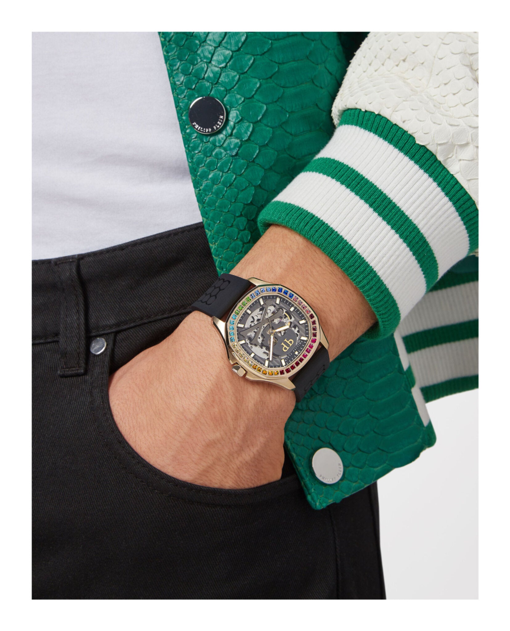 Skeleton Spectre Automatic Watch for Men - Stylish Mechanical Timepiece with Transparent Design - Perfect for Business, Casual & Formal Occasions
