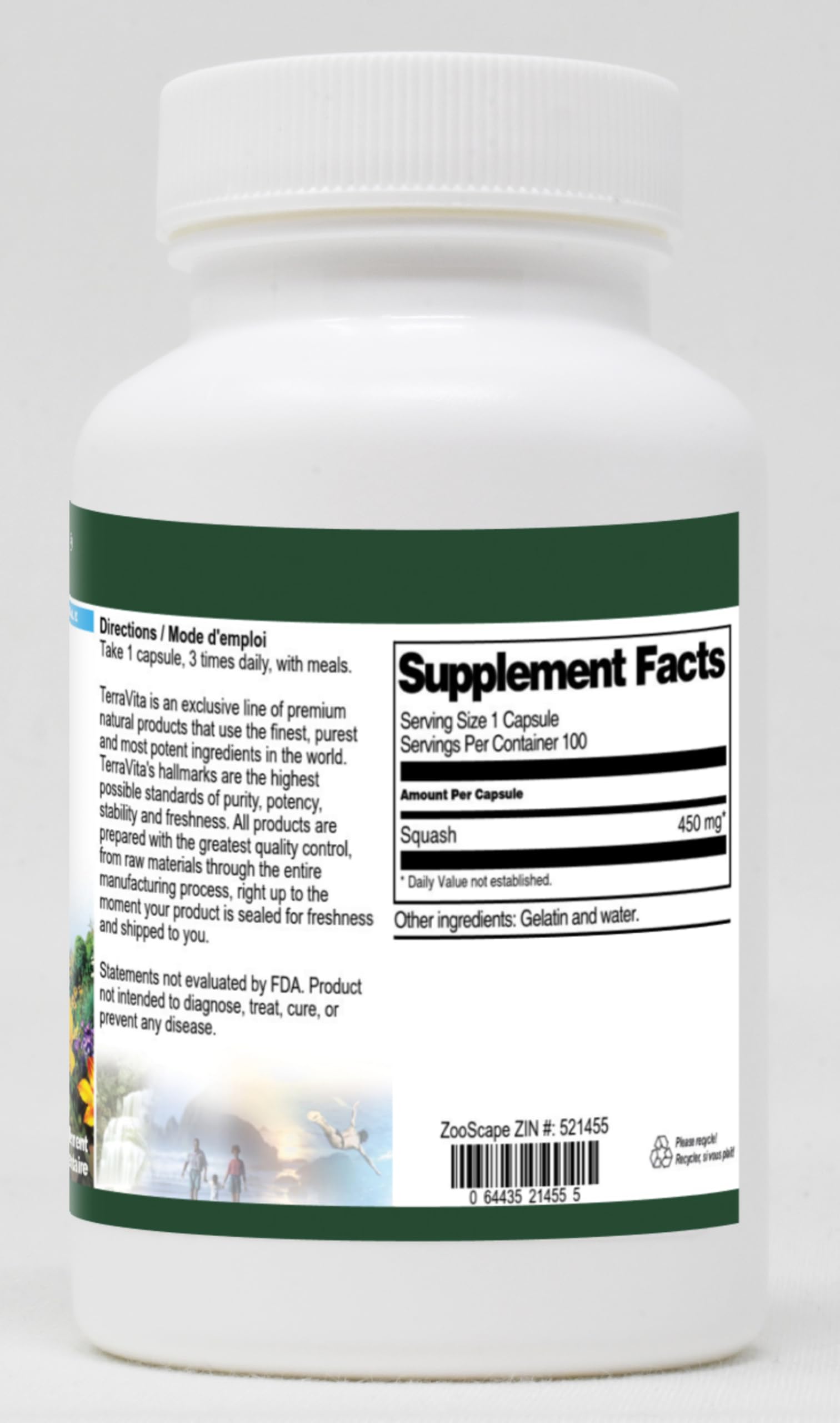 450mg Squash Extract Supplement (100 Capsules, 3-Pack) - Supports Joint Health & Mobility - Ideal for Athletes & Active Lifestyles