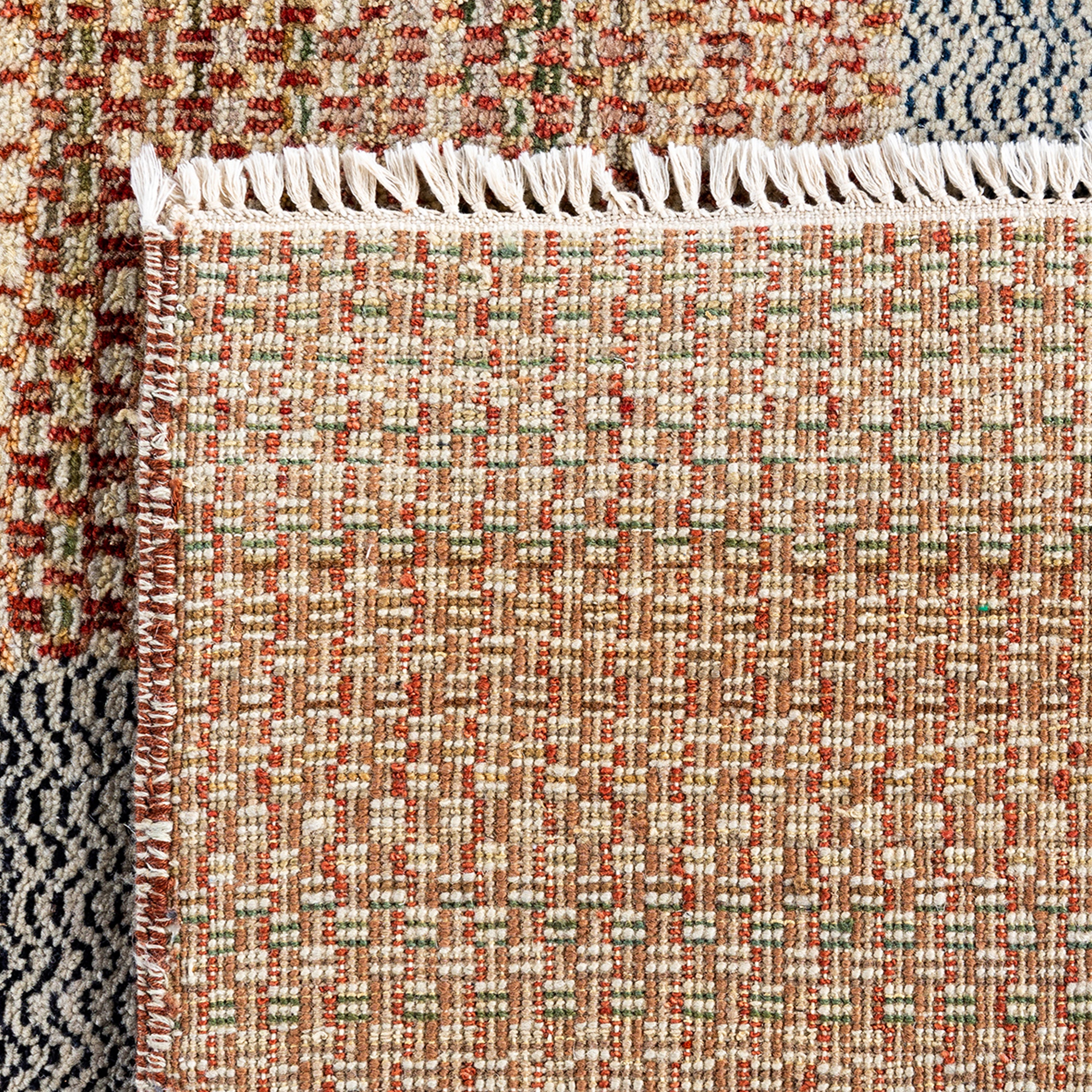 Modern Brown Wool Area Rug 9' x 12'8 - Soft & Durable M2039 44 for Living Room, Bedroom or Office Decor