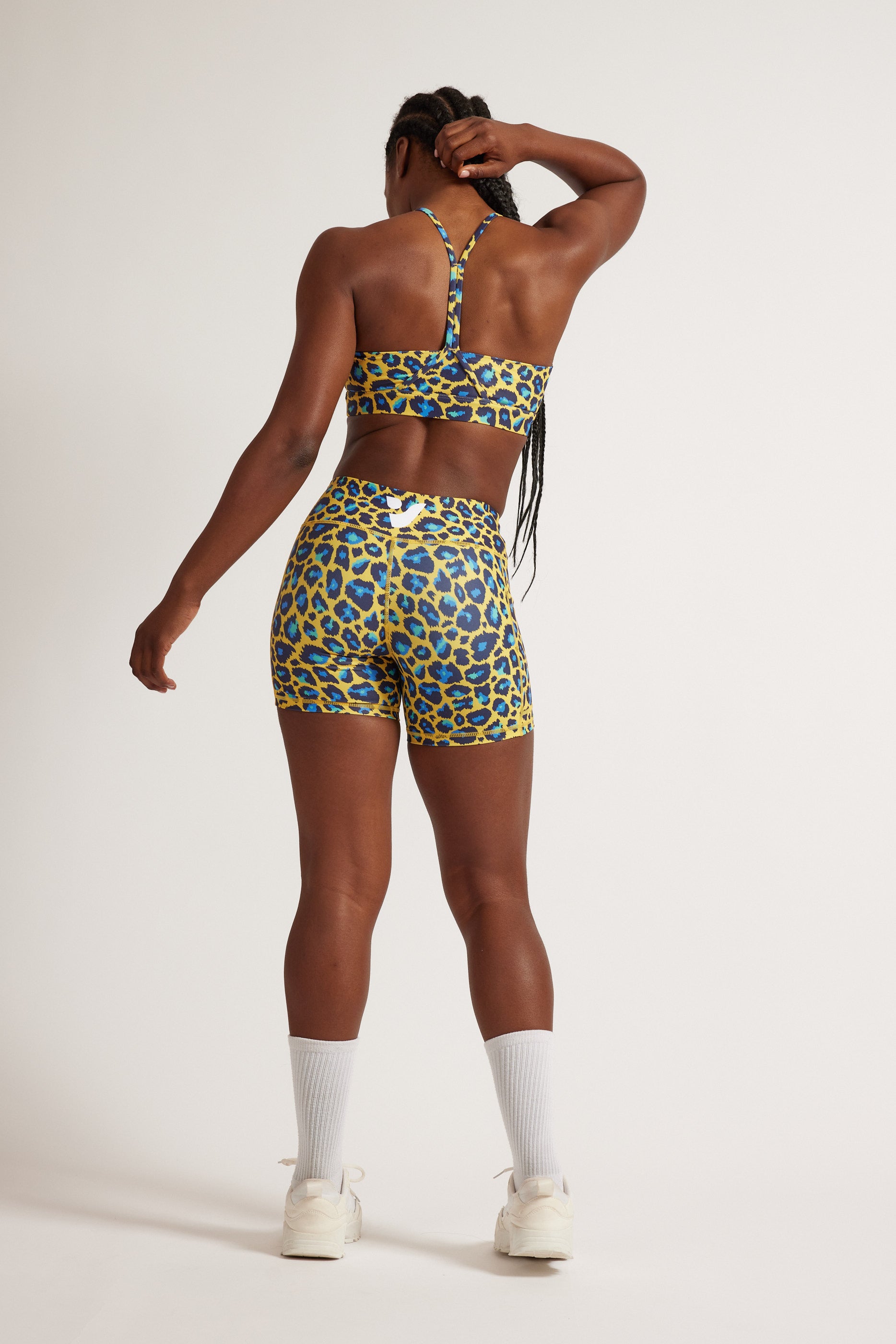 Yellow Leopard Print 5-Inch Shorts for Men - Comfortable Athletic Running & Gym Workout Shorts
