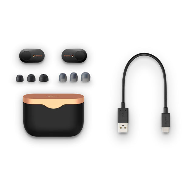 Sony WF-1000XM3 True Wireless Bluetooth Earbuds with Noise Cancellation - Open Box - Perfect for Commuting, Travel & Workouts