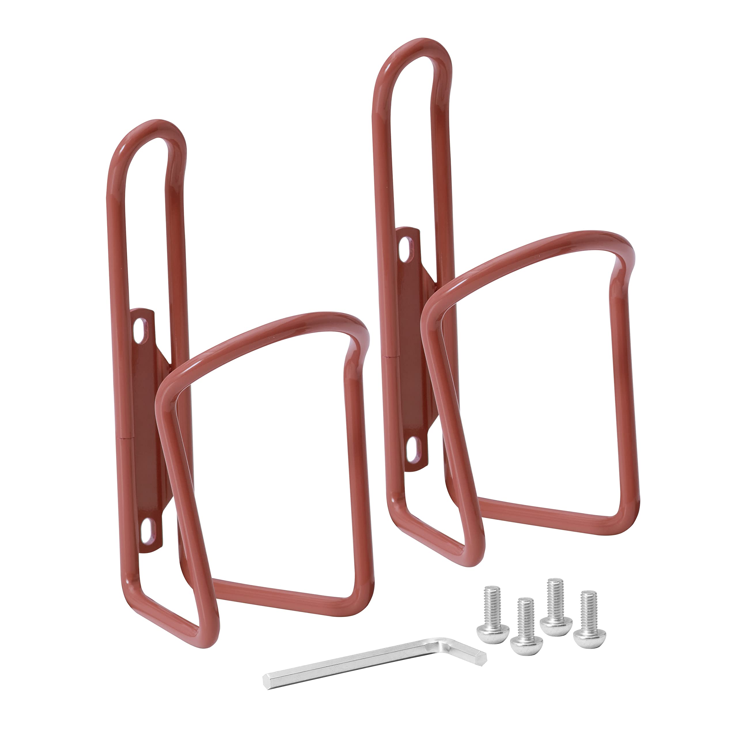 Premium Aluminum Bike Water Bottle Cage Holder - Lightweight & Durable for Mountain & Road Bicycles - 2 Pack Set in Crimson Red - Perfect for Cycling, Commuting & Outdoor Sports