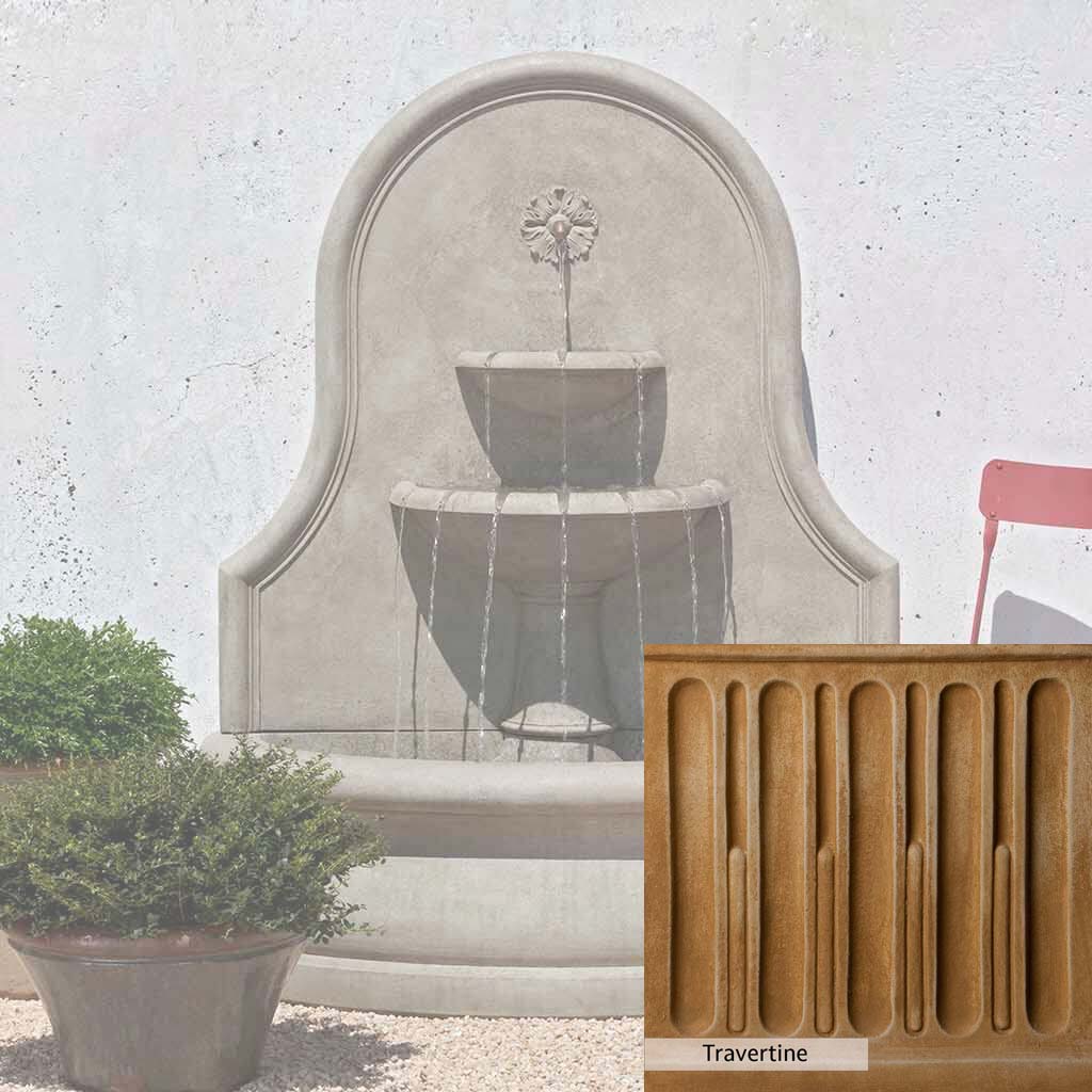 Campania International Estancia Outdoor Wall Fountain - Elegant Garden Water Feature for Patio, Yard, and Landscape Decor