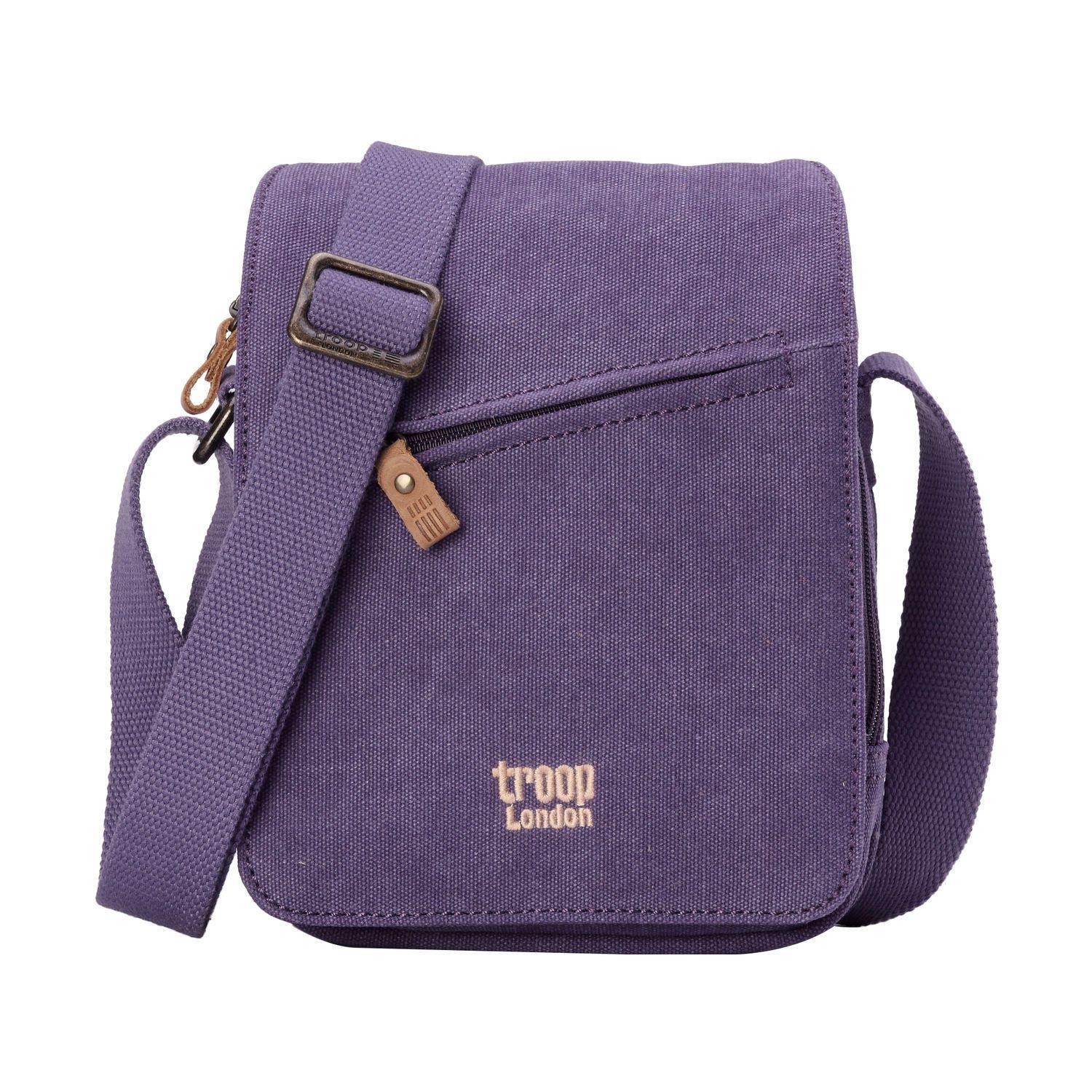 TRP0239 Troop London Classic Canvas Crossbody Bag - Stylish & Durable for Everyday Use, Travel, and Work Commute
