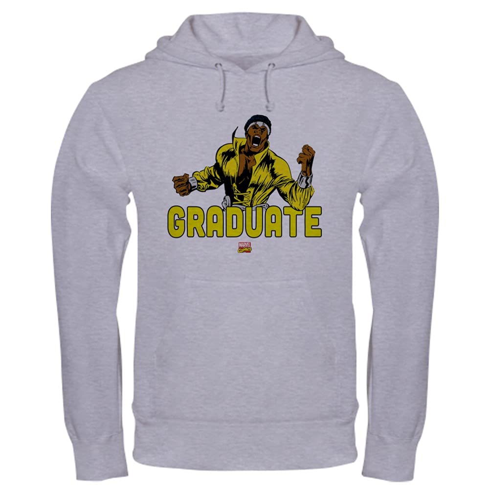 Luke Cage Graduate Hooded Sweatshirt - Comfortable Cotton Pullover Hoodie for College Graduation Gifts & Marvel Fans