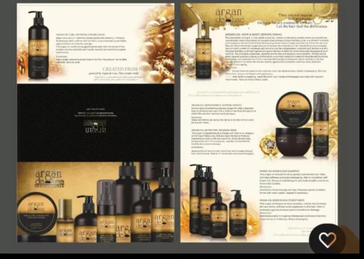 Argan Deluxe Hair Care Set - 5 Piece Kit with Organic Moroccan Oil, Nourishing Mask, Shampoo, Conditioner & Hairspray for Dry, Damaged Hair | Salon Quality Treatment at Home