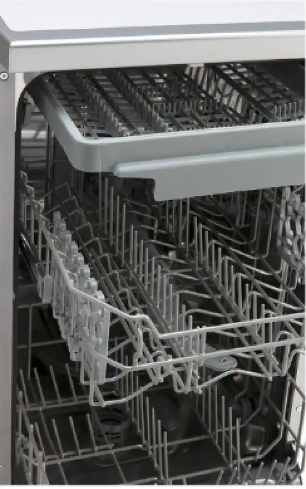 Euro EDS45XS 45cm Freestanding Dishwasher in Silver - Compact Space-Saving Design for Apartments, Small Kitchens & RVs | Energy Efficient & Quiet Operation