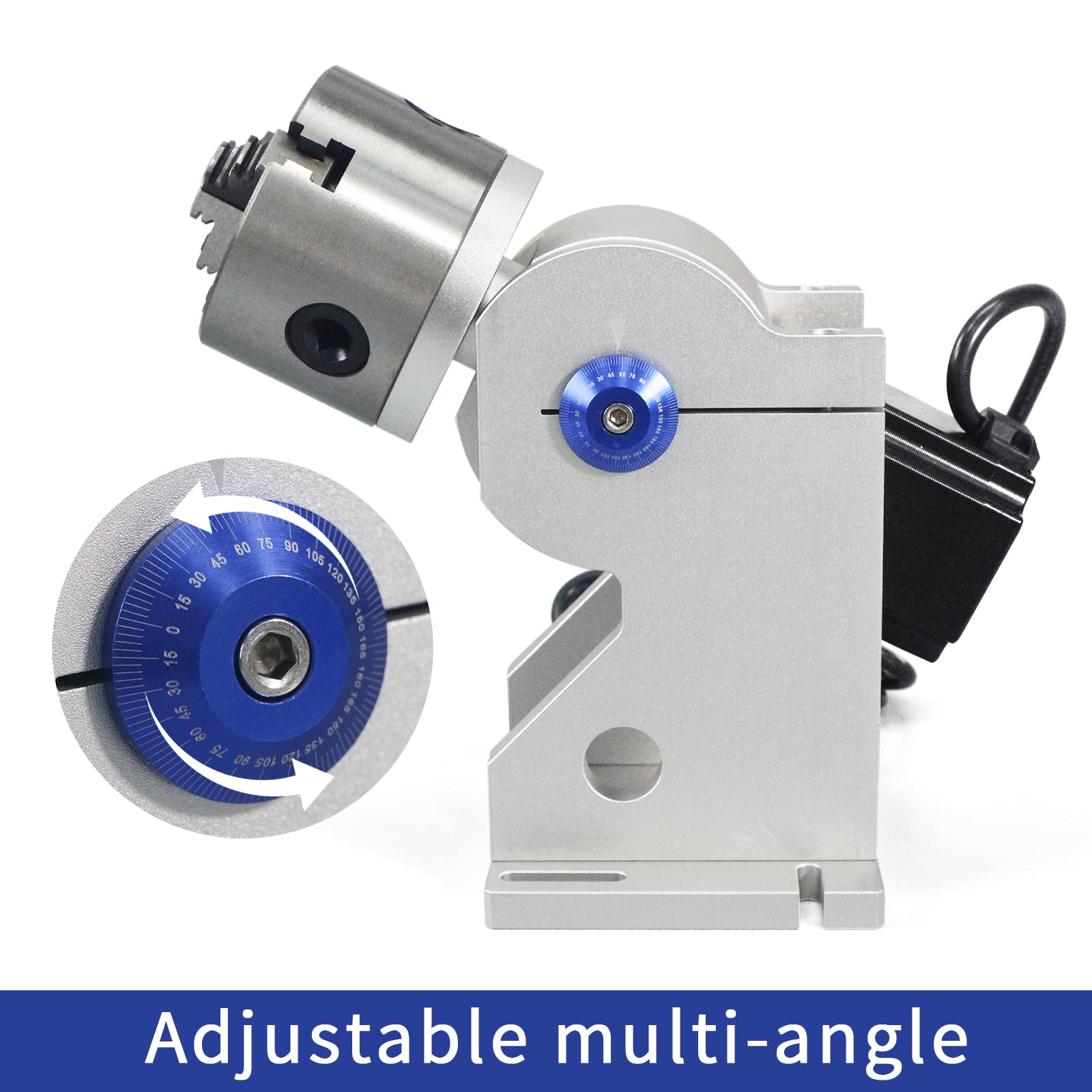 ComMarker 80mm 3-Jaw Rotary Chuck for Laser Marking Machine | Fiber Laser Engraver Attachment | 3-Jaw Rotary Axis for Jewelry, Rings & Bracelets | Perfect for Engraving Wedding Bands & Personalized Jewelry