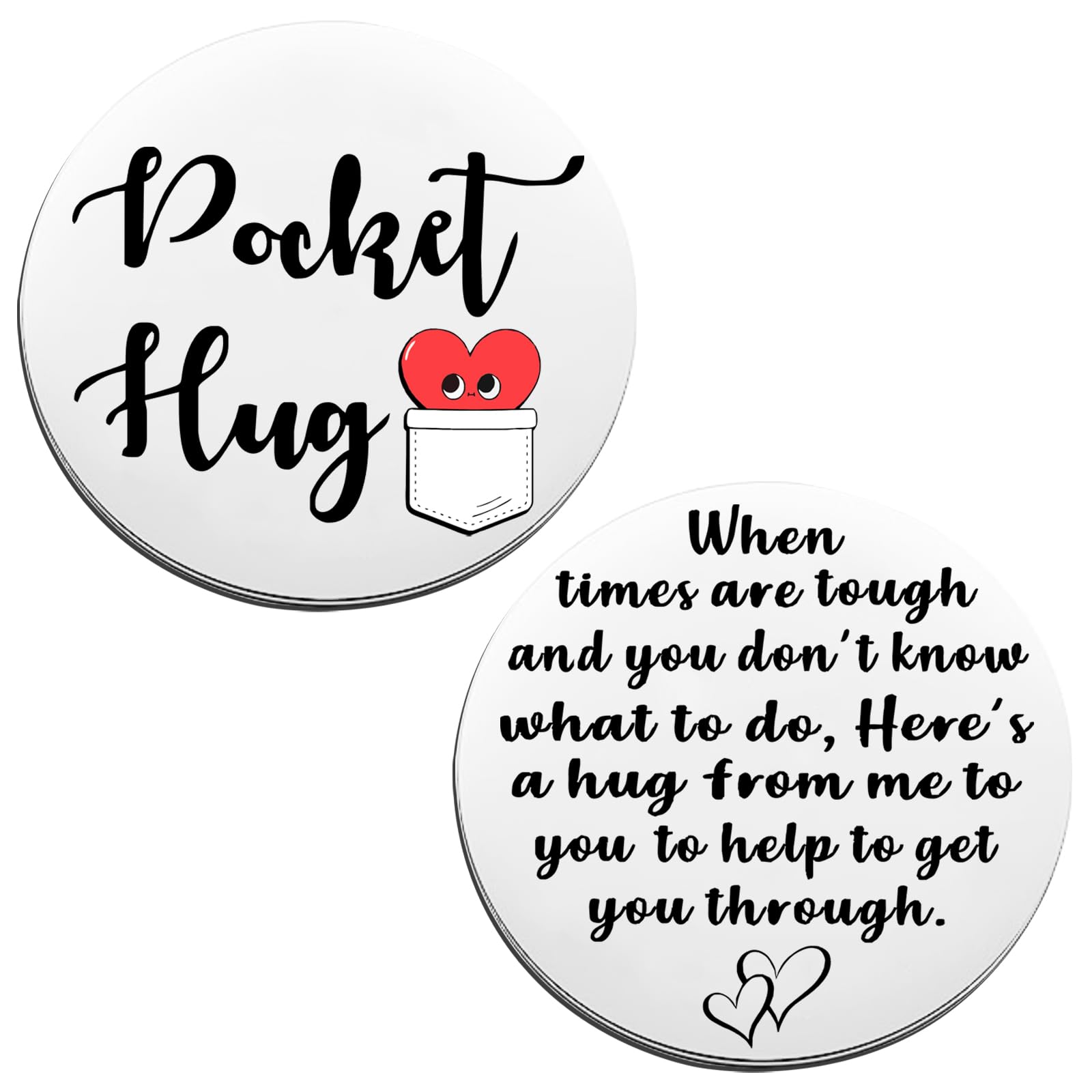OEHEDOU Pocket Hug Token - Encouragement Gift for Women & Men - Long Distance Keepsake for Sister, Friend, or Loved One - Perfect for Cheering Up, Comfort, and Emotional Support (Ideal for Birthdays, Anniversaries, or Just Because)