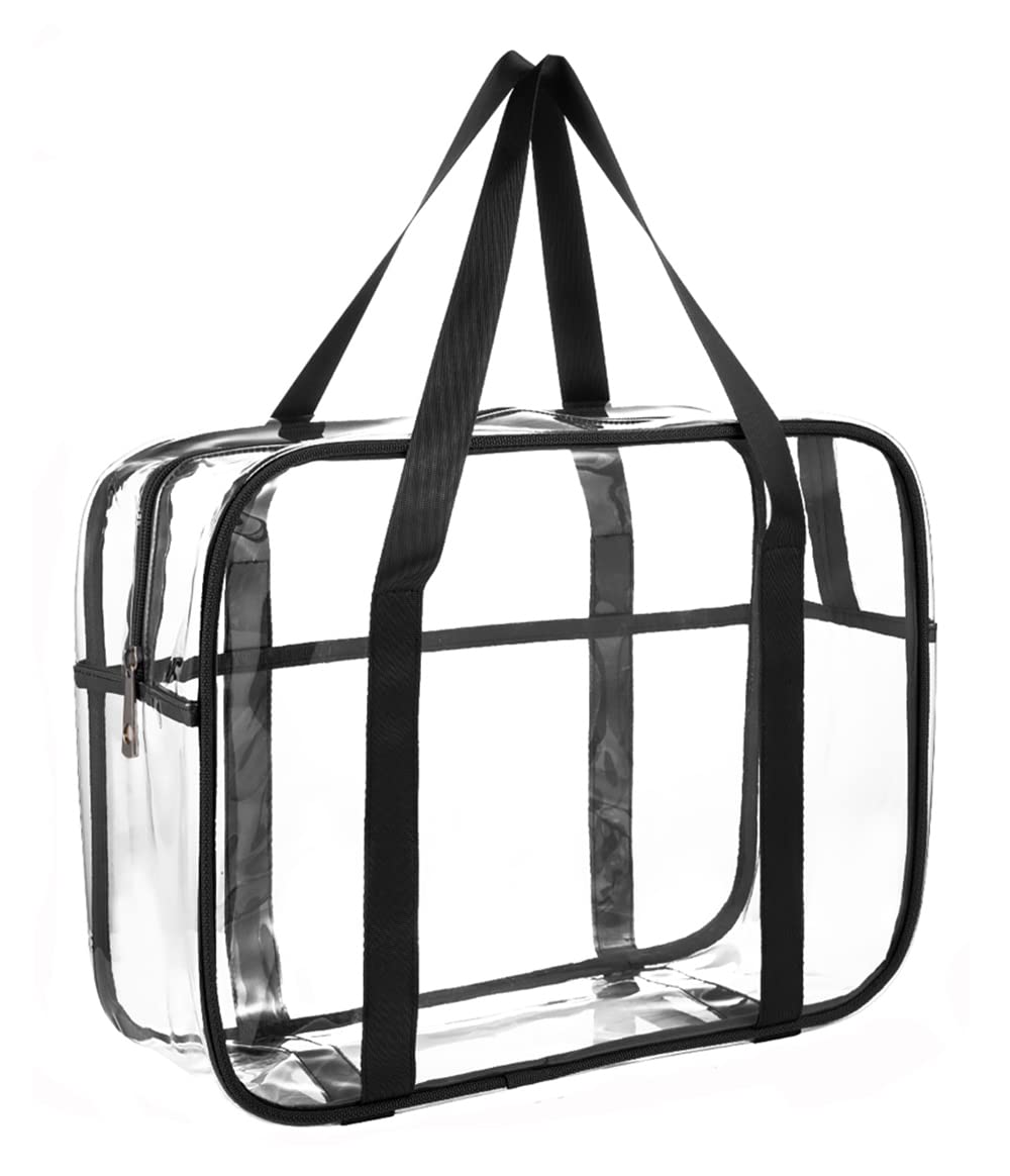 ONEGenug Clear Toiletry Bag - Thick Transparent Waterproof Cosmetic Organizer for Travel, Large Makeup Artist Bag & Diaper Case - Perfect for Luggage Storage, Easy Clean Travel Essentials (Ideal for Airports, Gym, Beach & Daily Organization)