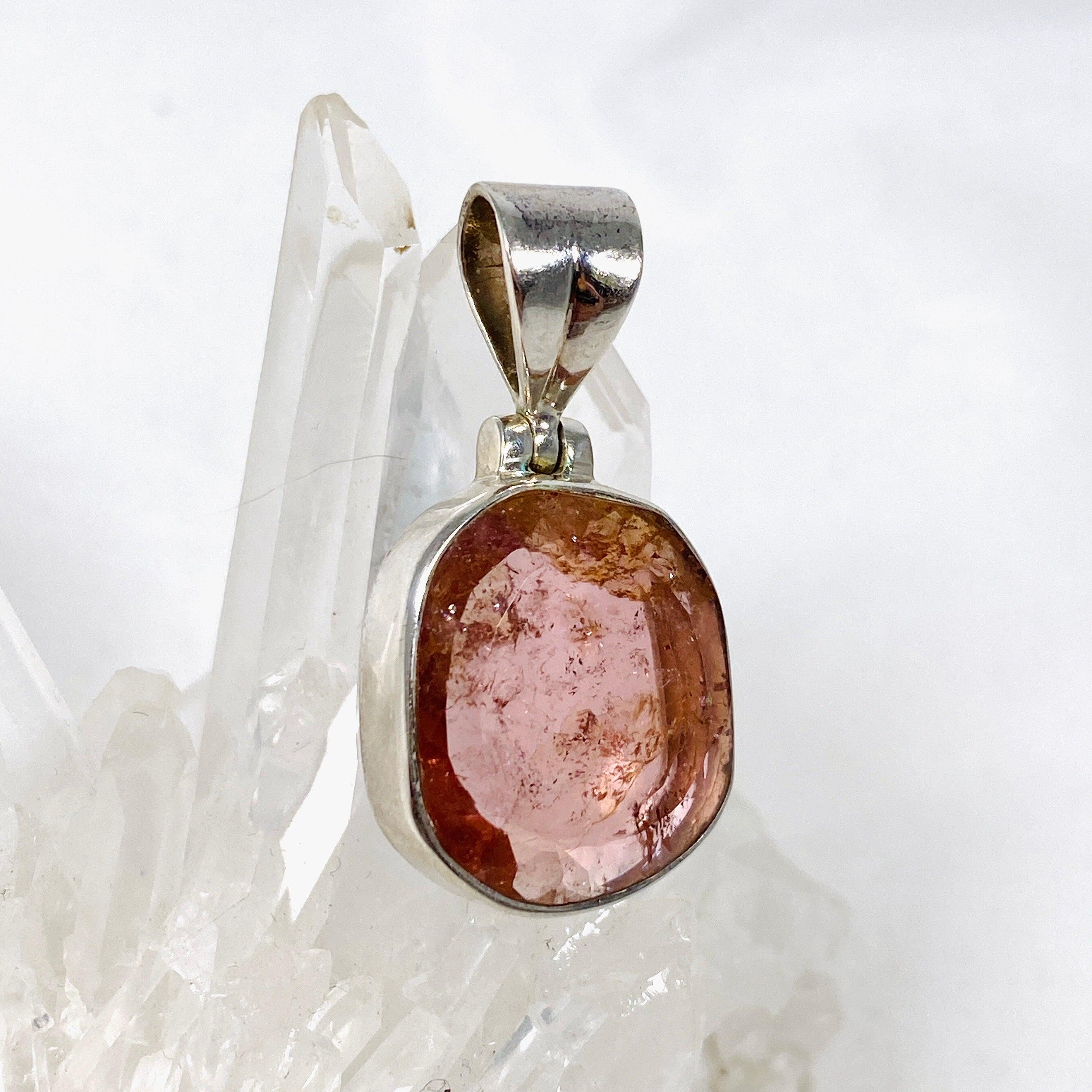 Natural Pink Tourmaline Faceted Pendant Necklace - Genuine Gemstone Jewelry for Women - Perfect for Valentine's Day Gifts, Anniversary & Special Occasions