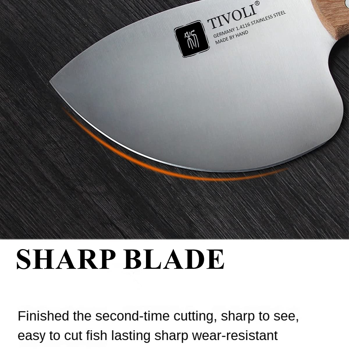Professional Fish Knife Set - Sharp Stainless Steel Seafood & Meat Cleaver for Kitchen, Sushi, Filleting - Perfect for Home Chefs & Commercial Use