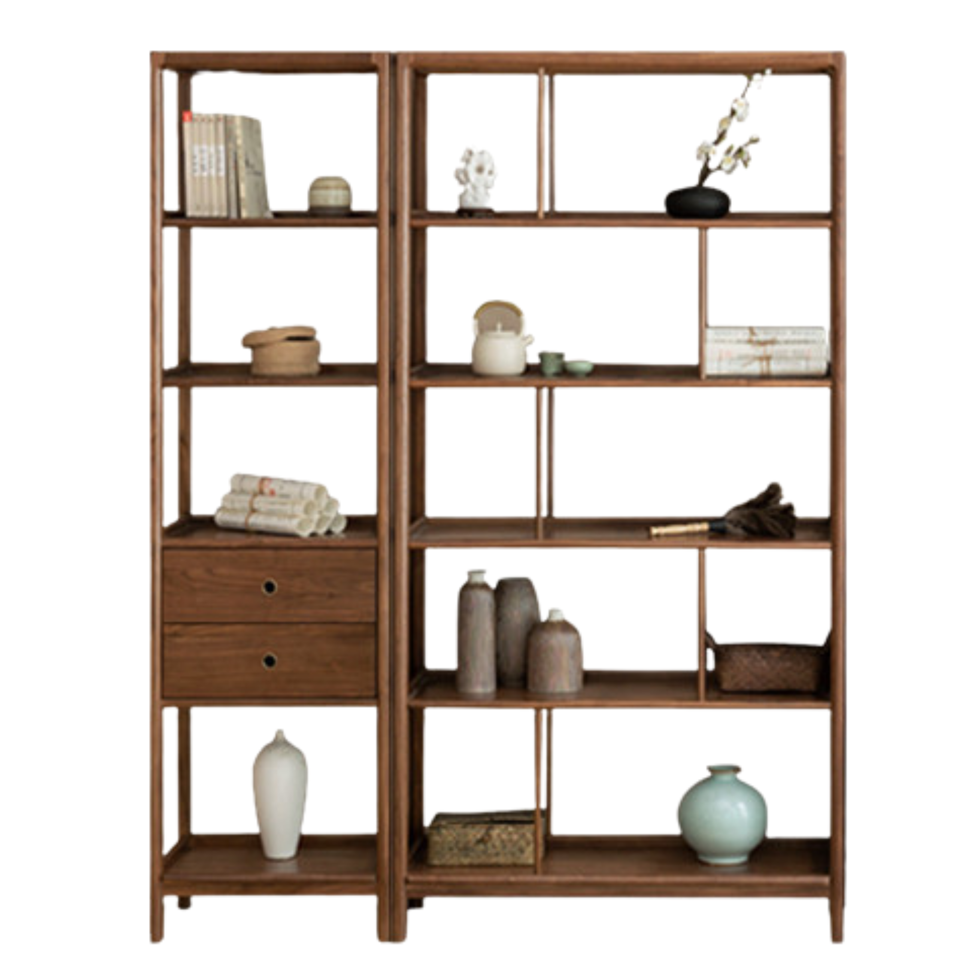 61x13.7x76.7 inch / 155x35x195 cm / Walnut color / Ash walnut color A upgrade  C