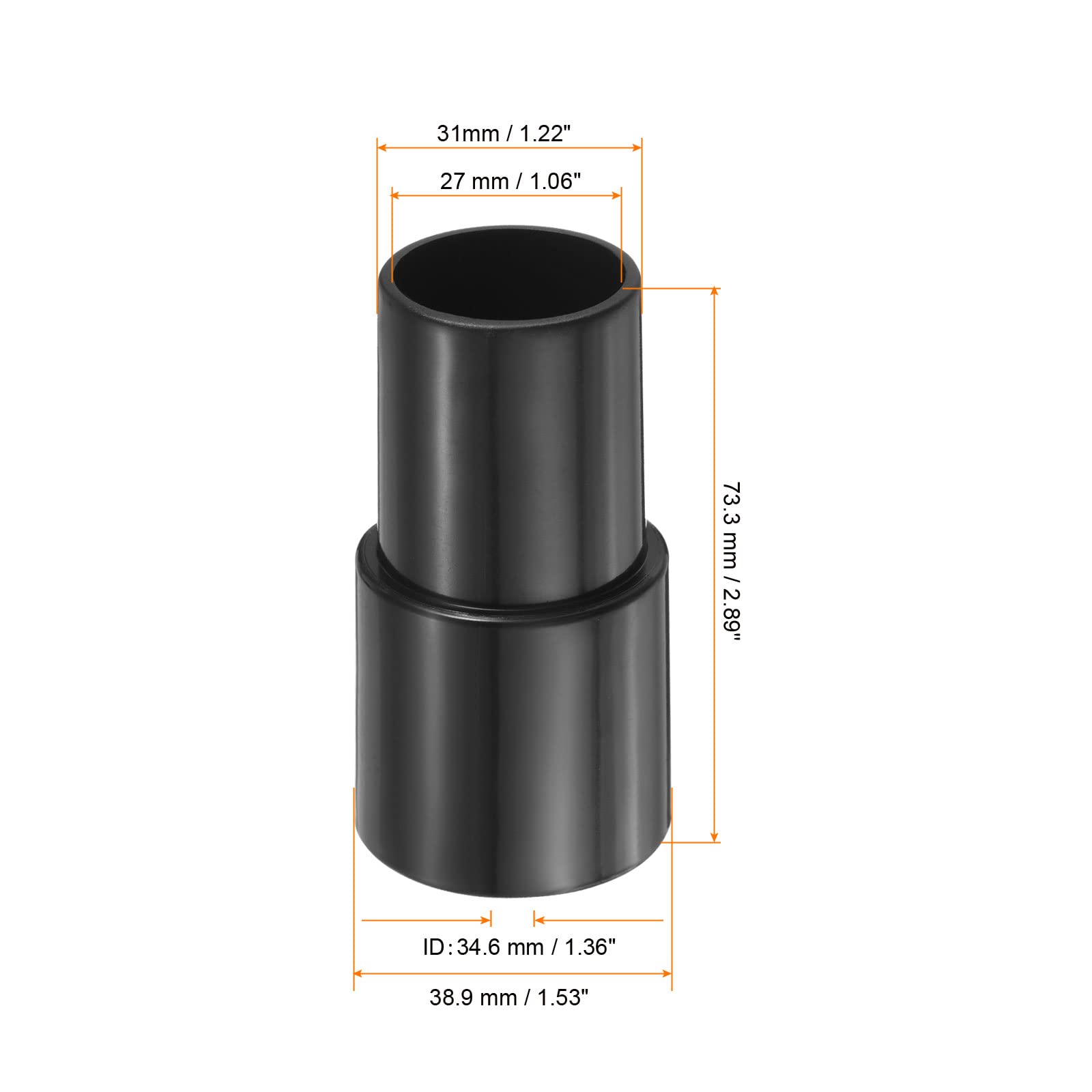 PATIKIL 35mm to 27mm Vacuum Hose Adapter - Wet/Dry Vacuum Cleaner Attachment for Home & Workshop