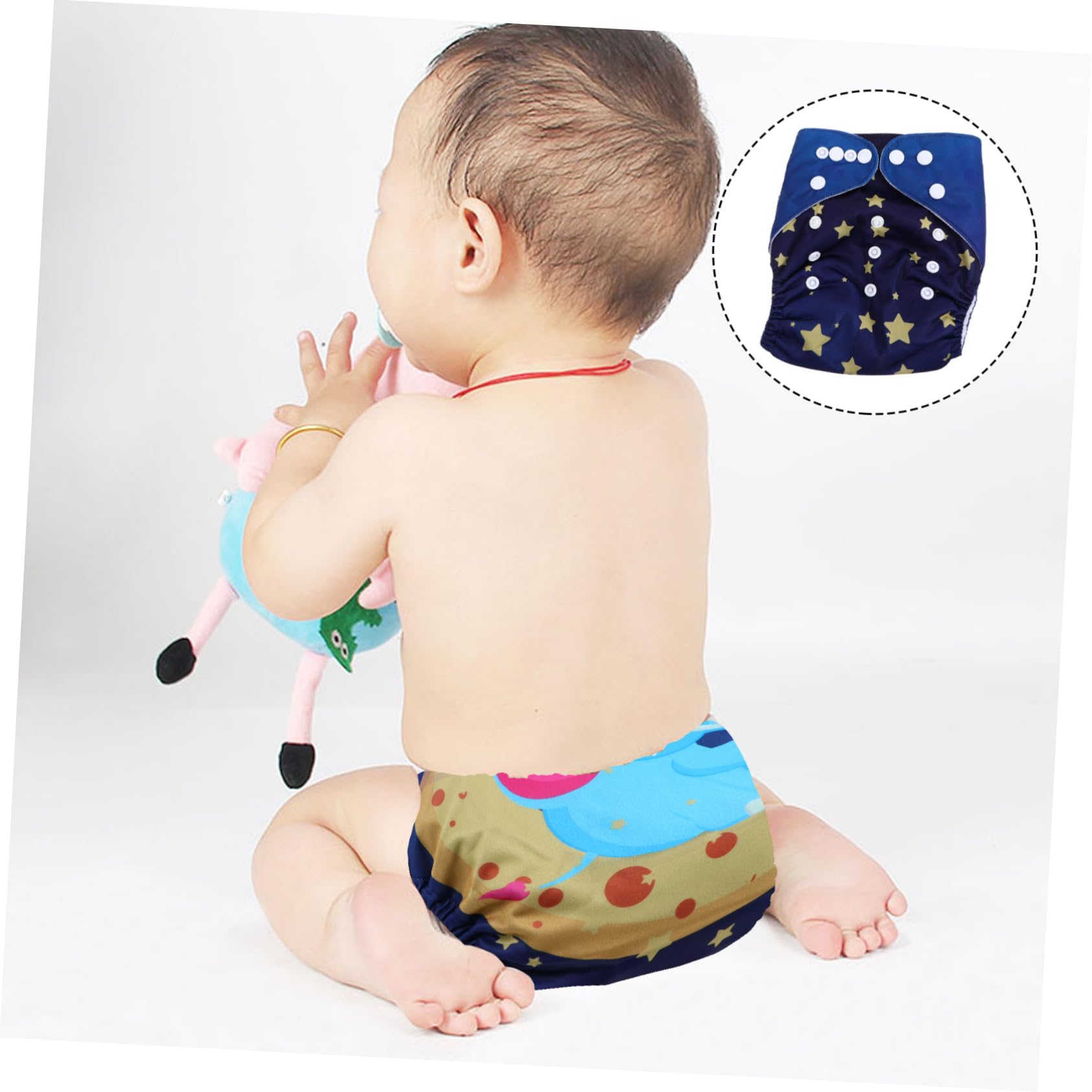 UPKOCH 3 Pack Reusable Baby Cloth Diapers - Waterproof Washable Training Pants for Newborns & Toddlers | Eco-Friendly Nappies for Potty Learning & Overnight Protection